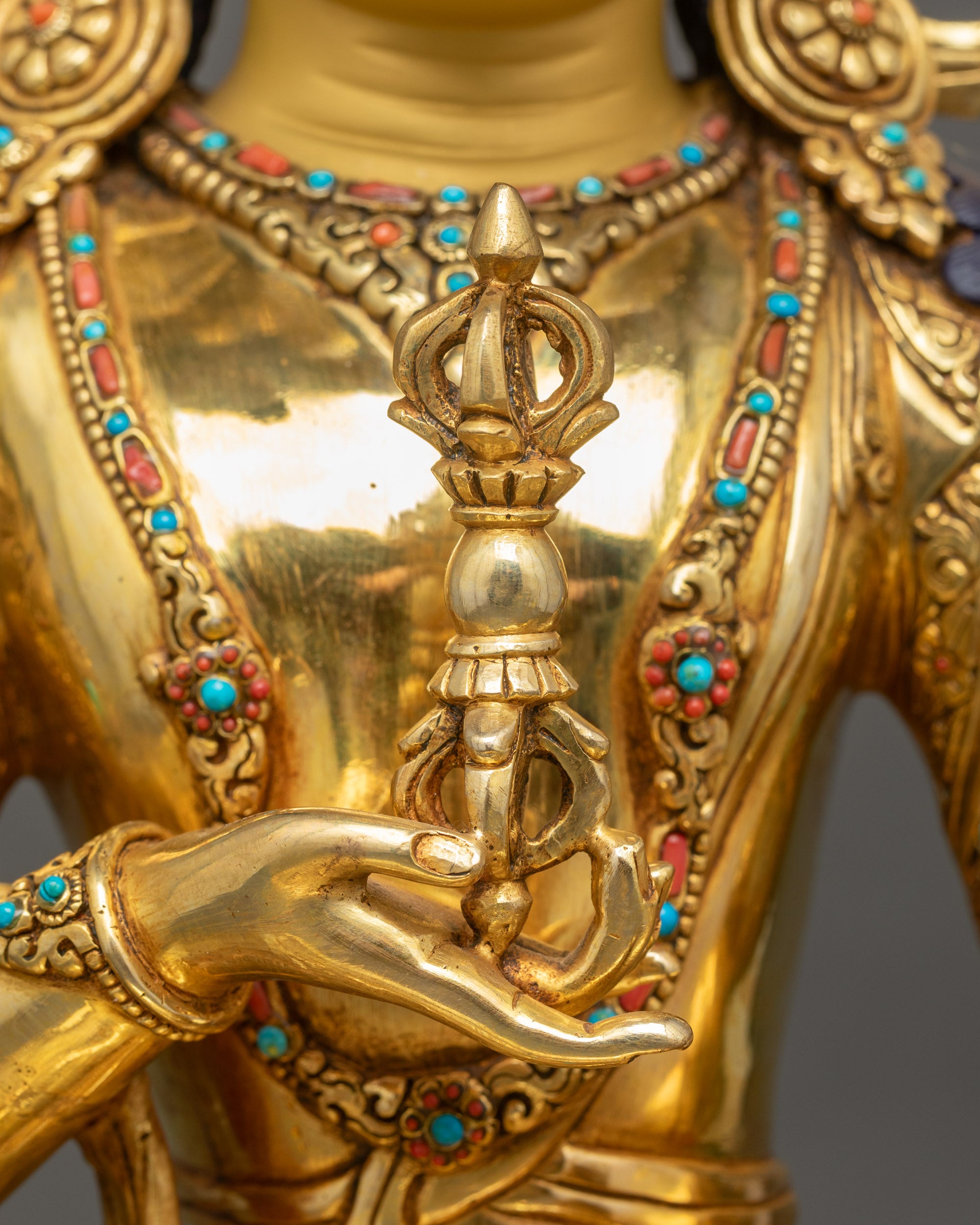Premium Vajrasattva Statue | Traditional Tibetan Hand Carved Artwork
