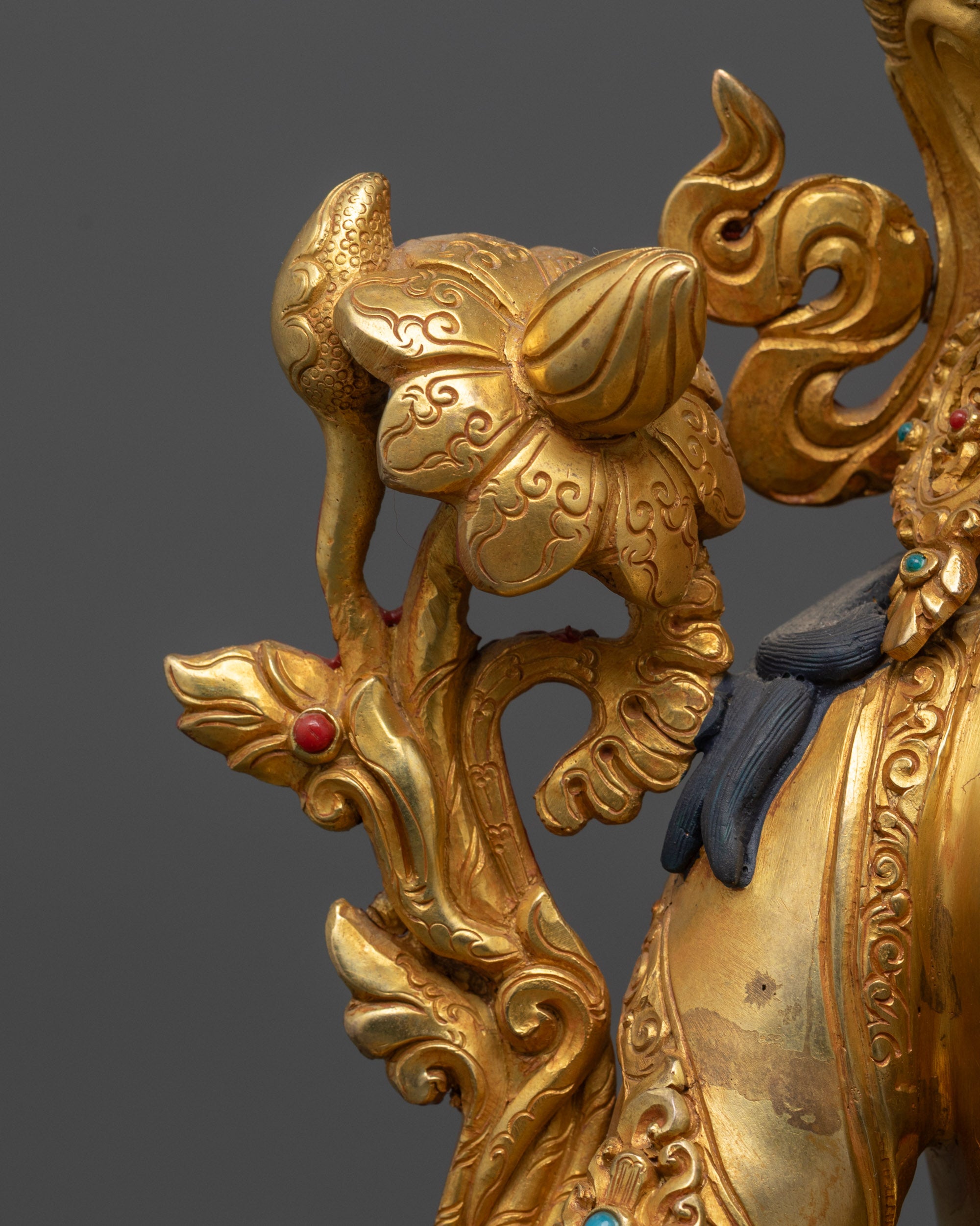 Green Tara Idol for Altar | Nepalese Buddhist Statue for Protection