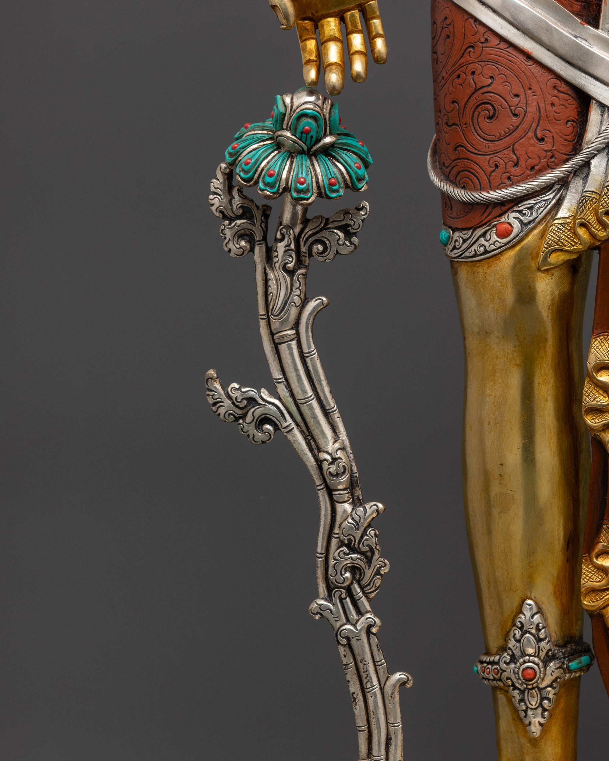 24K Gold Fire-Gilded Lokeshwor Sculpture | The Lord of all Realms