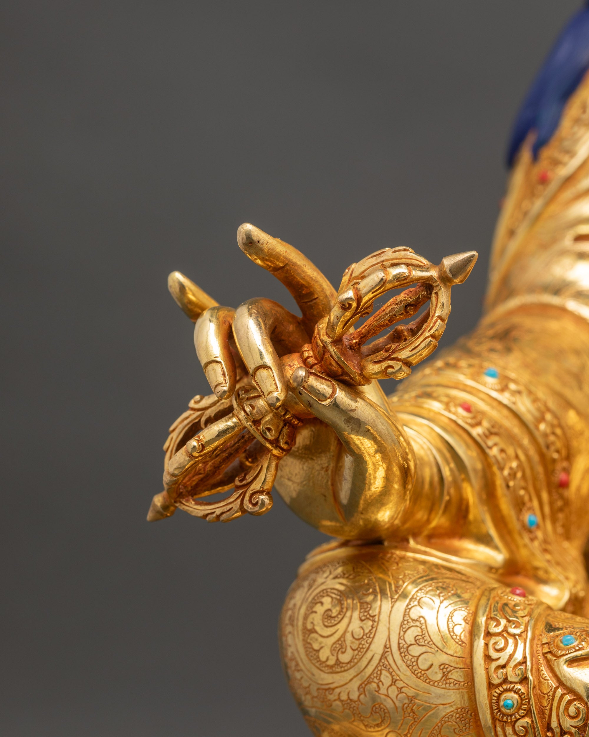 Guru Rinpoche Statue | Vajrayana Buddhist Master Figurine from Nepal