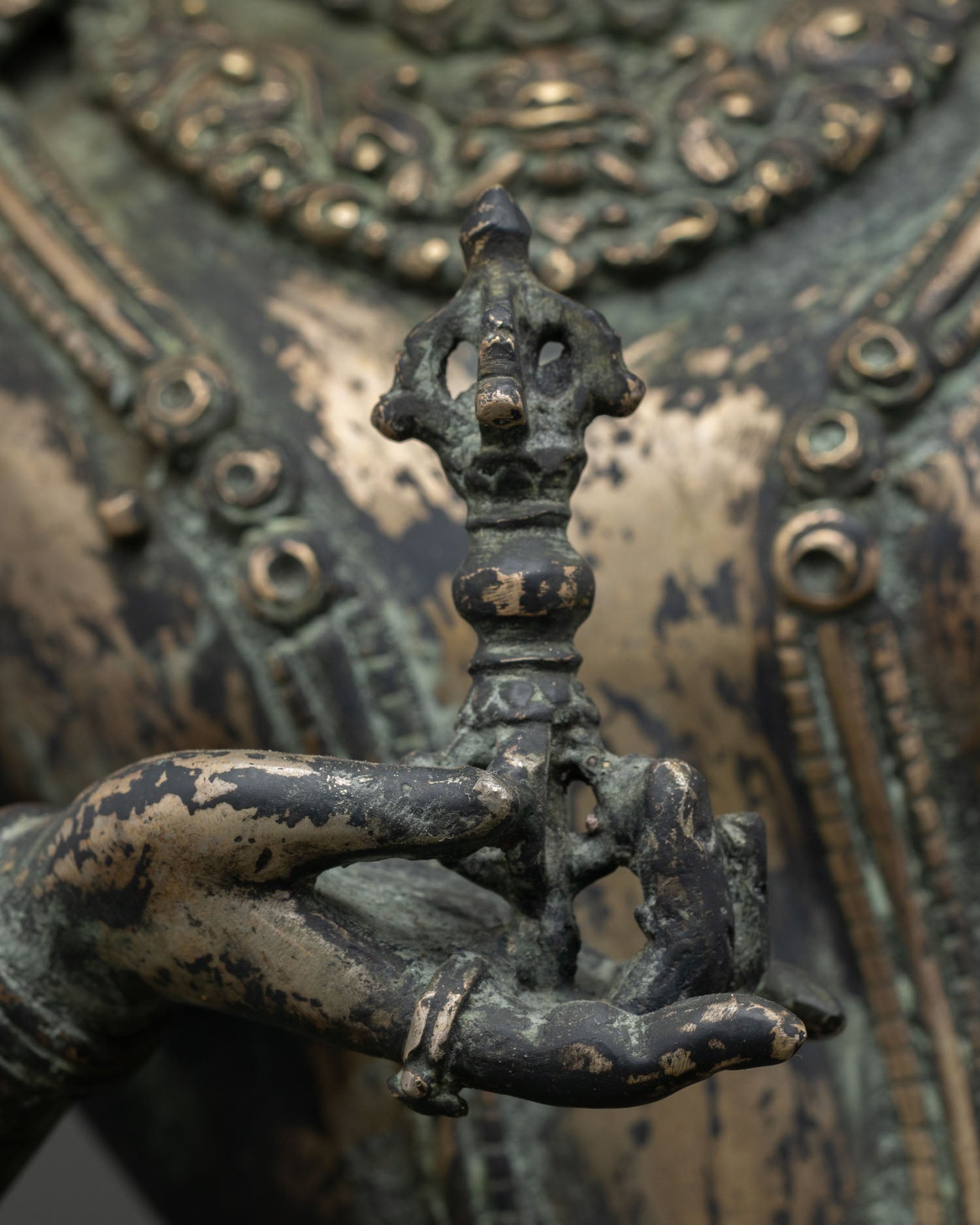 Solid Bronze Vajrasattva Statue – Tibetan Buddhist Figurine