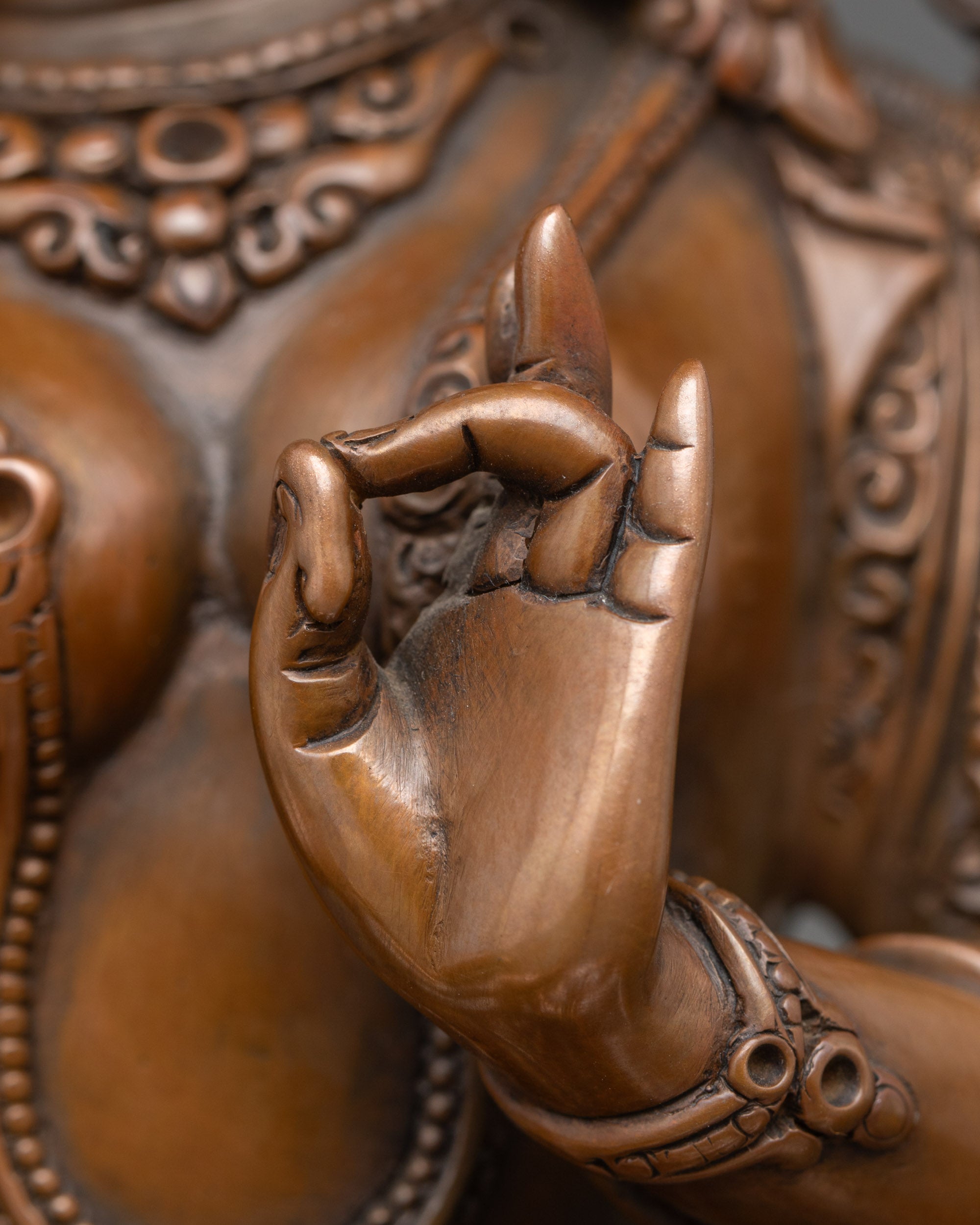 Green Tara Meditation Art | Handcrafted Nepalese Copper Statue