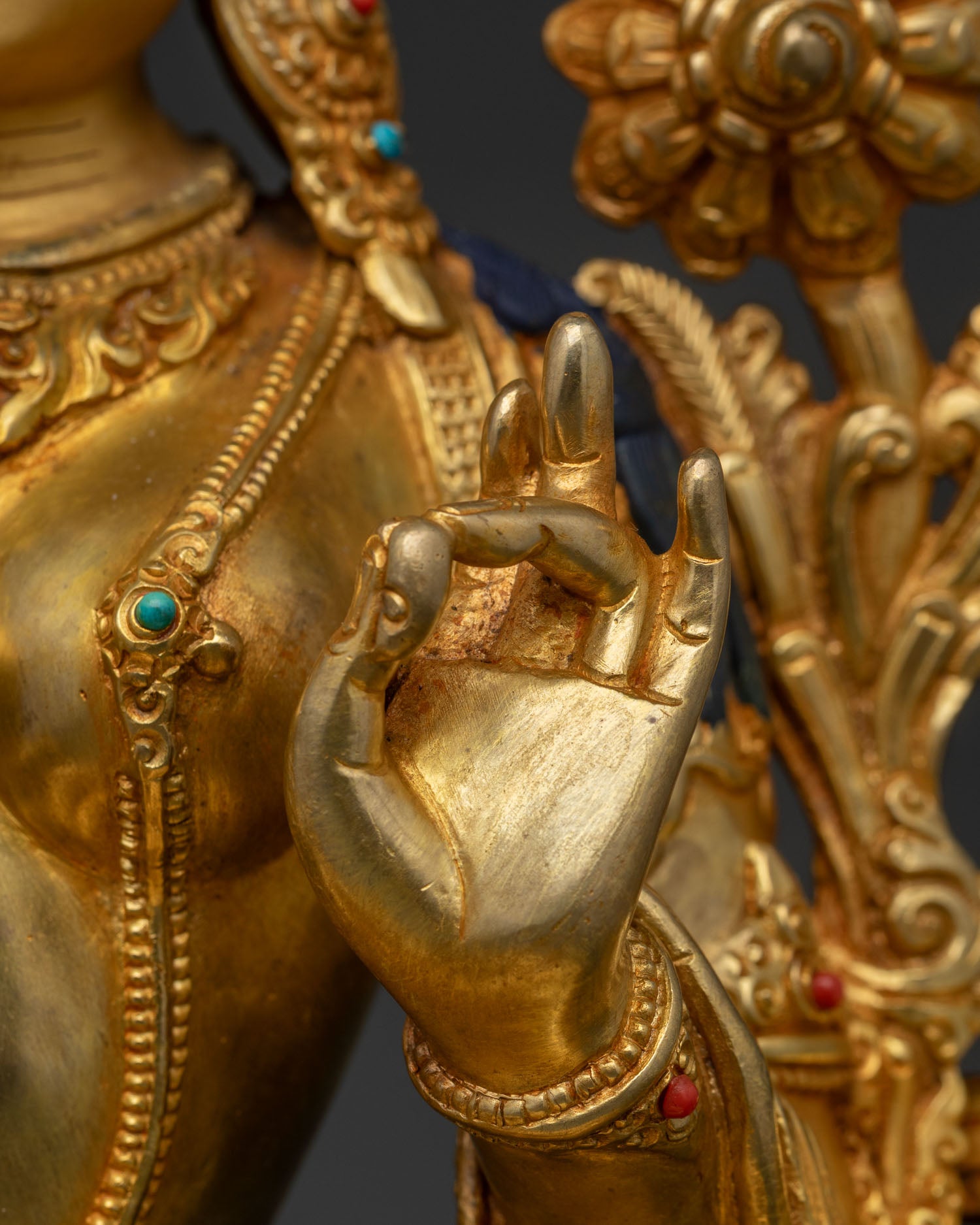 Green Tara with Throne