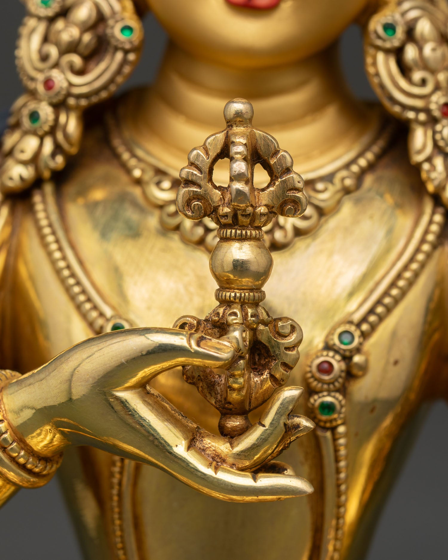 Vajrasattva Statue | 24K Gold Fire-Gilded Copper Artwork