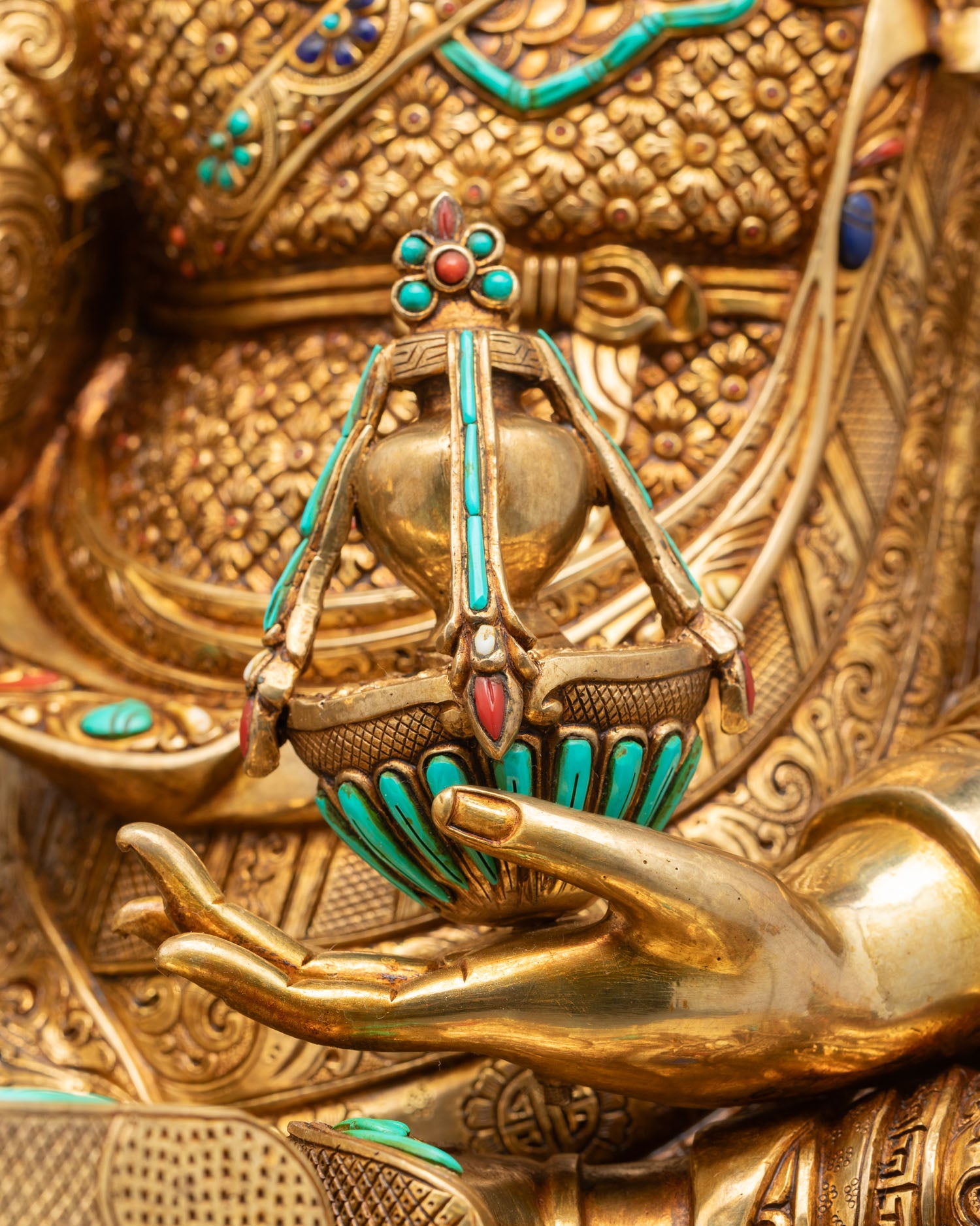 Guru Rinpoche Statue | Traditional Lost-Wax Cast Art from Nepal