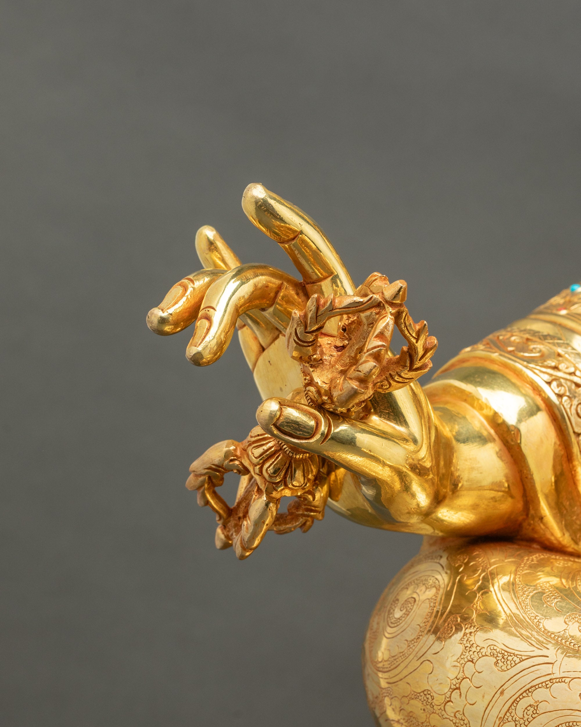 Exquisite Statue of Guru Rinpoche | Hand-Carved Sculpture from Nepal