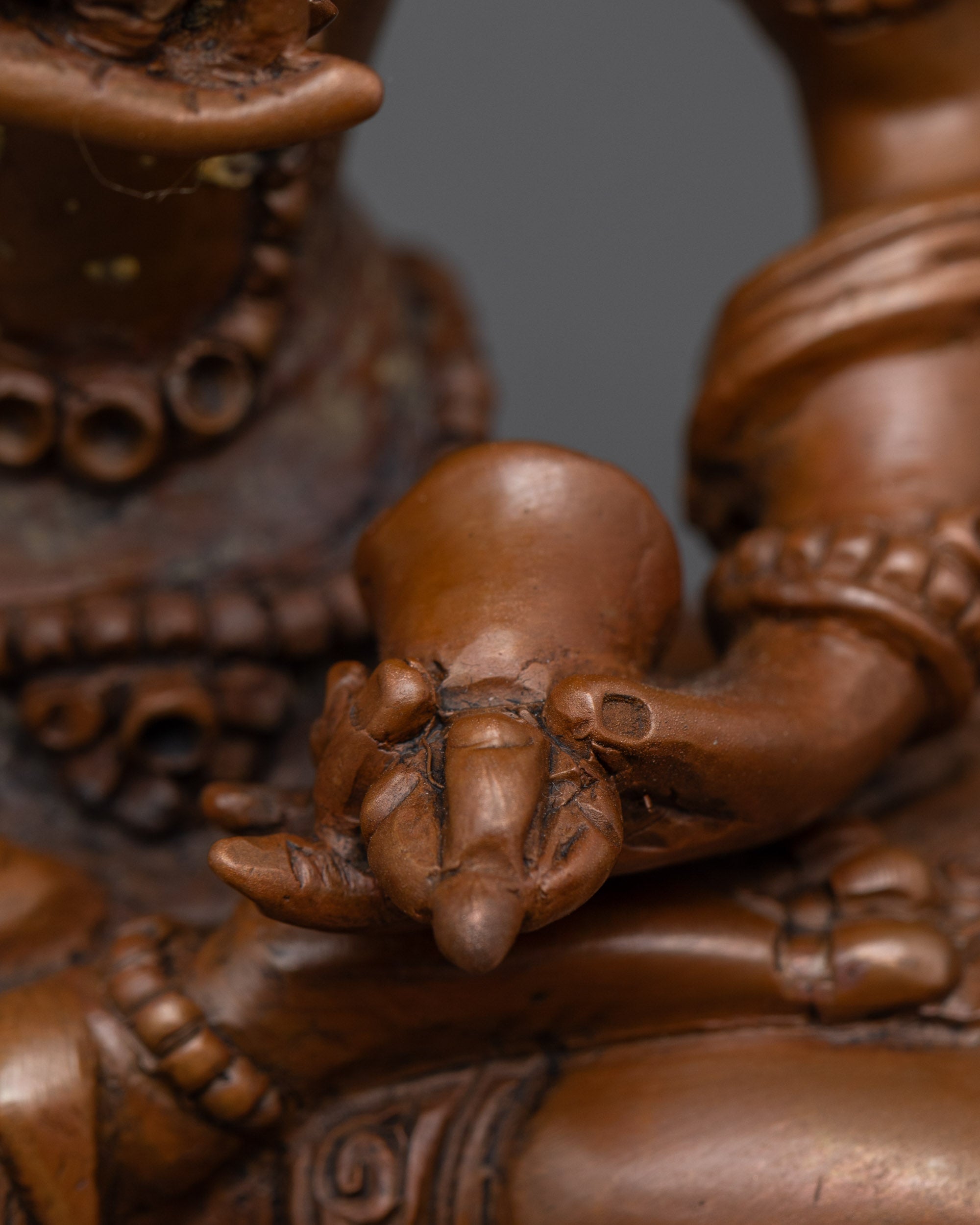 Vajrasattva Idol | Nepalese Oxidized Statue for Karma Cleansing