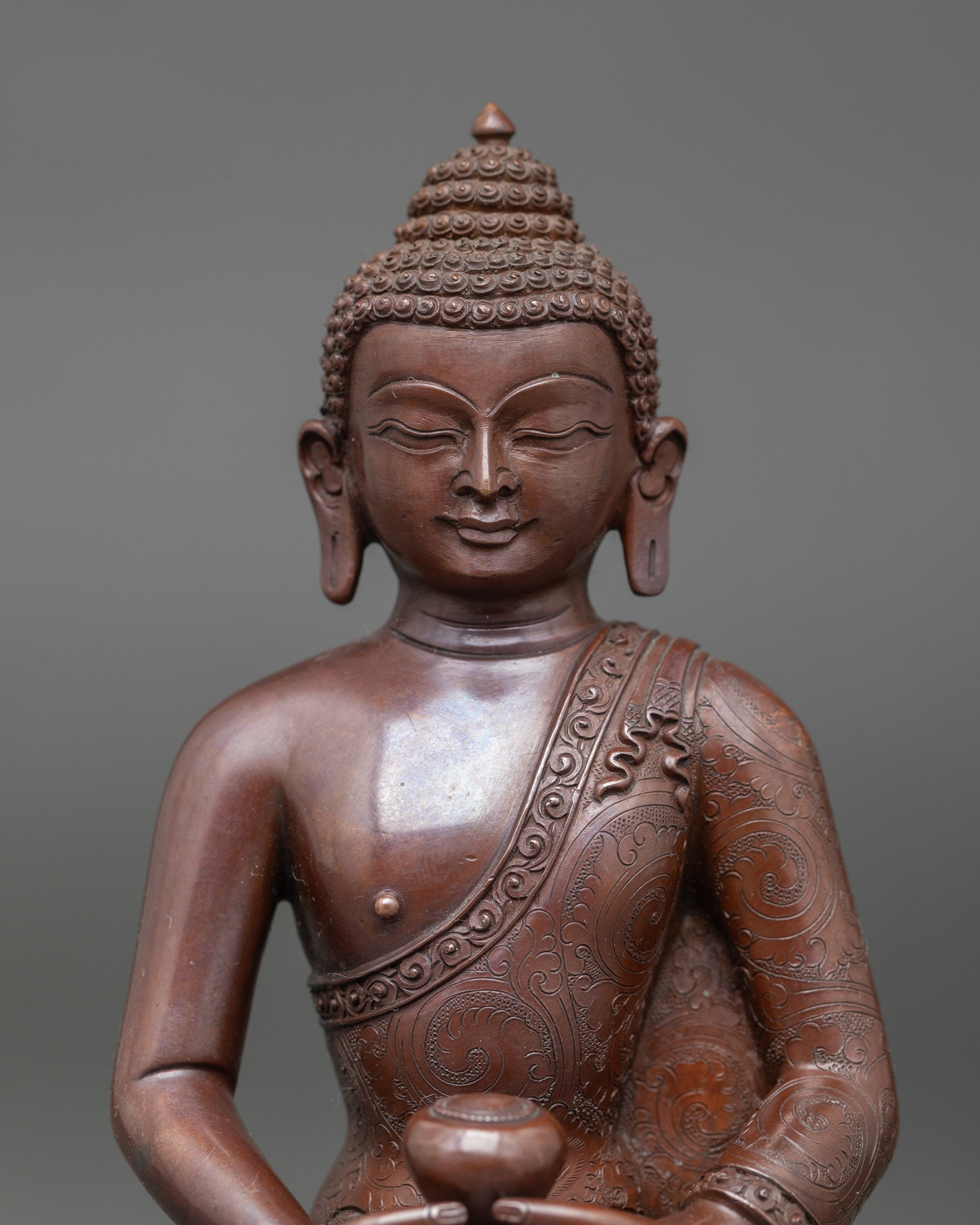 Full Oxidized Three Buddha Statue Set for Sacred Spiritual Decor