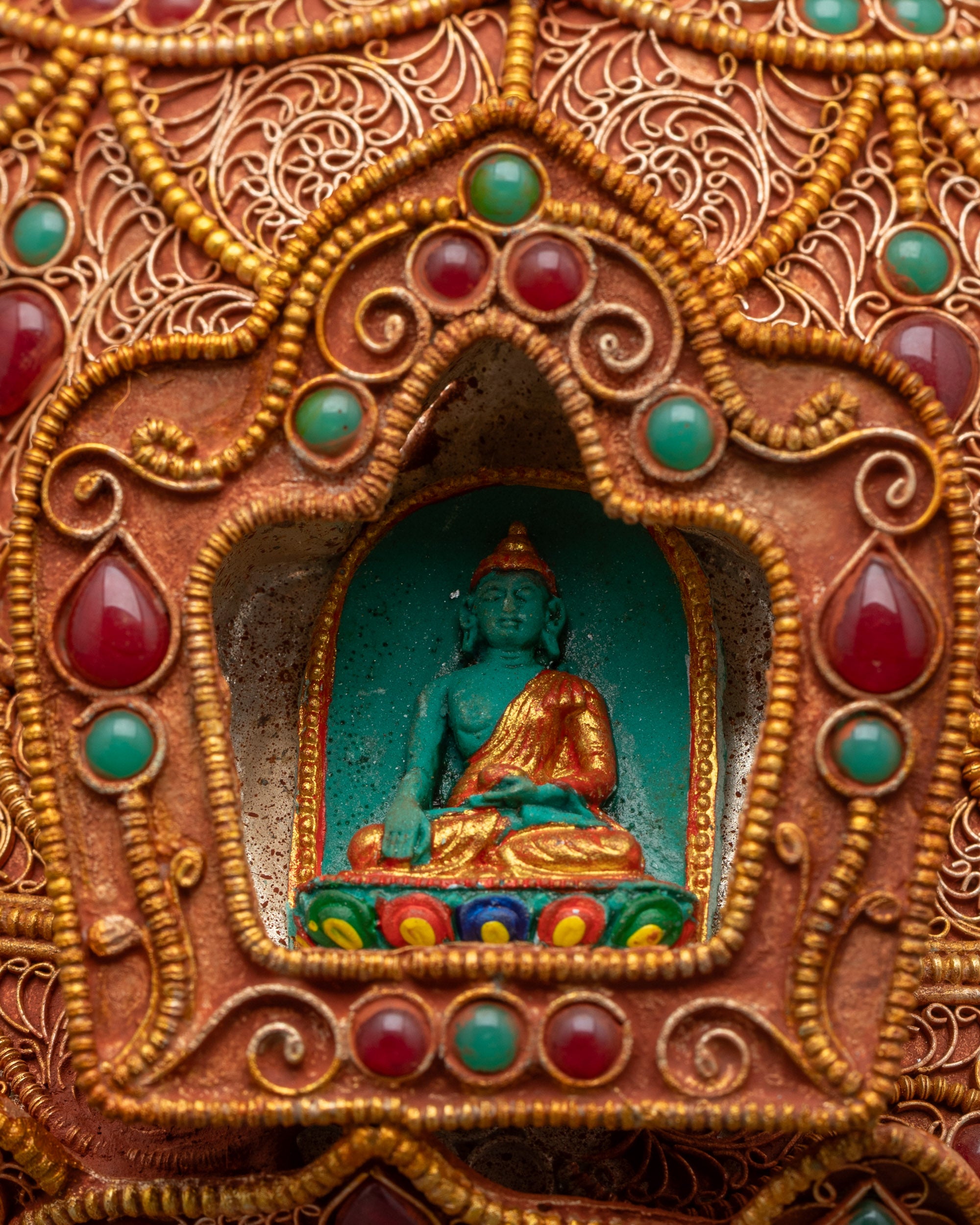 Buy Divine Copper Buddhist Stupa | Himalayan Handcrafted Sacred Relic