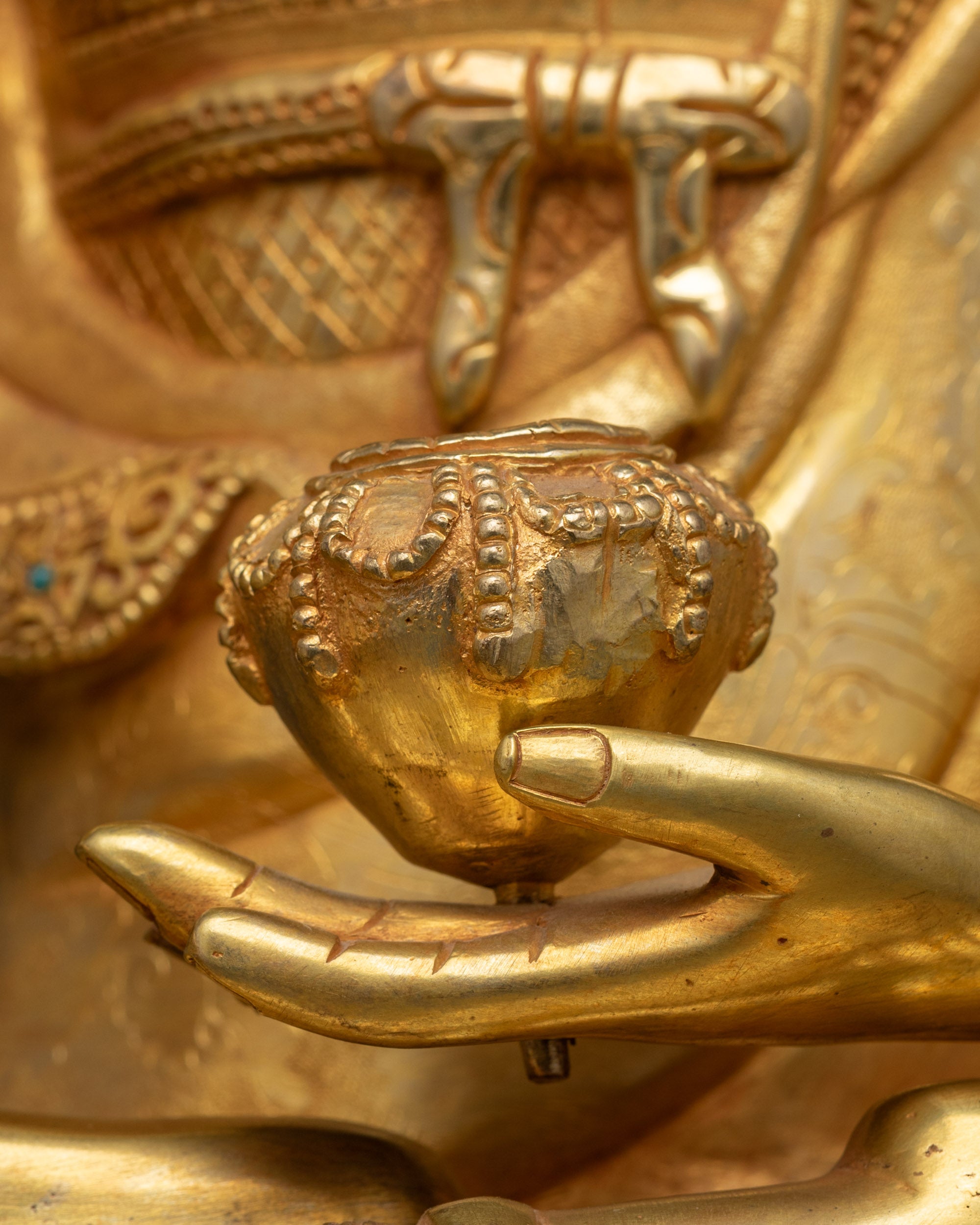 Healing Buddha Bhaisajyaguru Sculpture | Tibetan Master for Altars