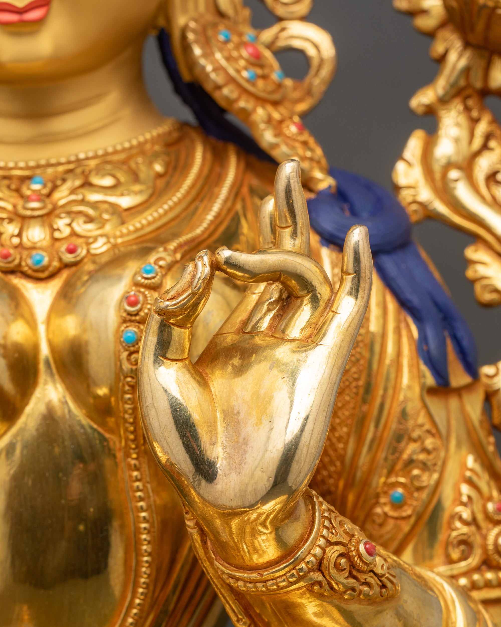 Swift Protector Green Tara Figurine | Traditional Buddhist Statue Nepal