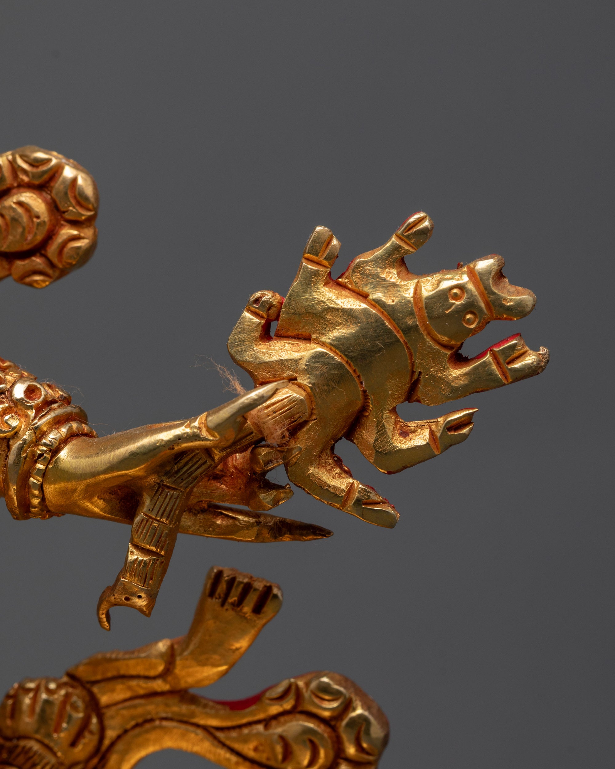 Hand-Carved Guru Dragpo Sculpture | Fierce Form of Guru Rinpoche