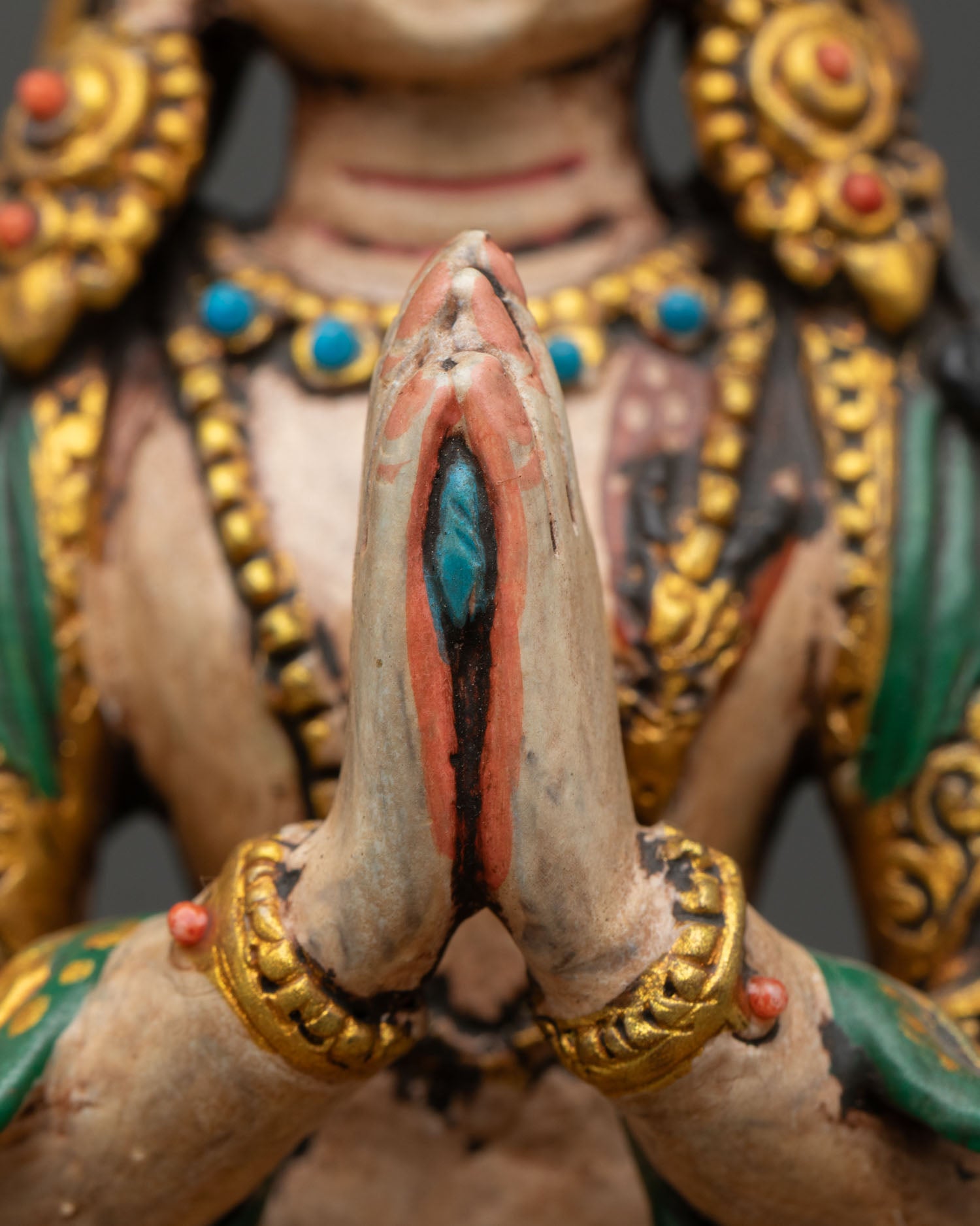 Mini Chenrezig Copper Statue | Bodhisattva of Mercy