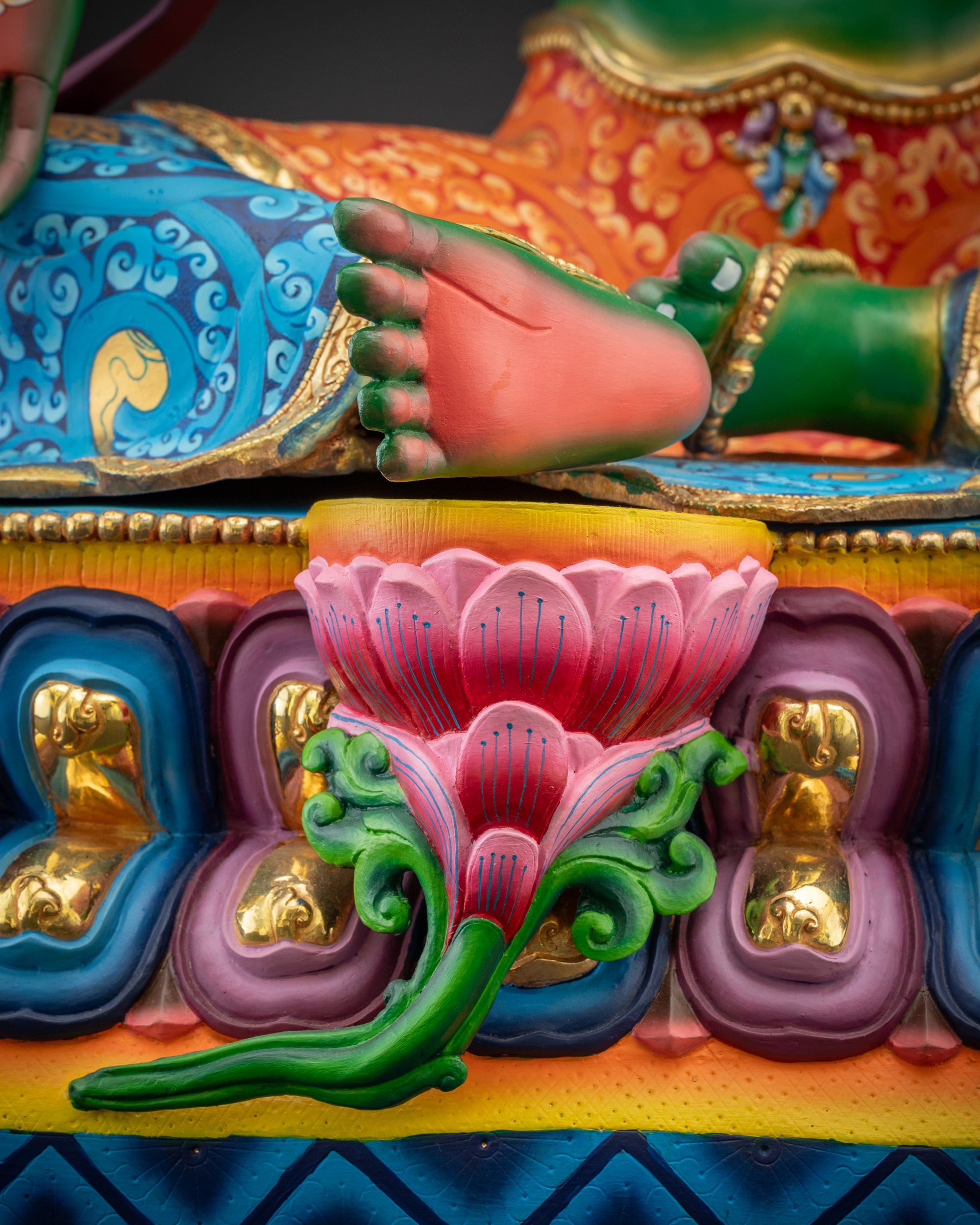 Blessed Green Tara Seated in Throne | Traditional handicraft Nepalese Statue