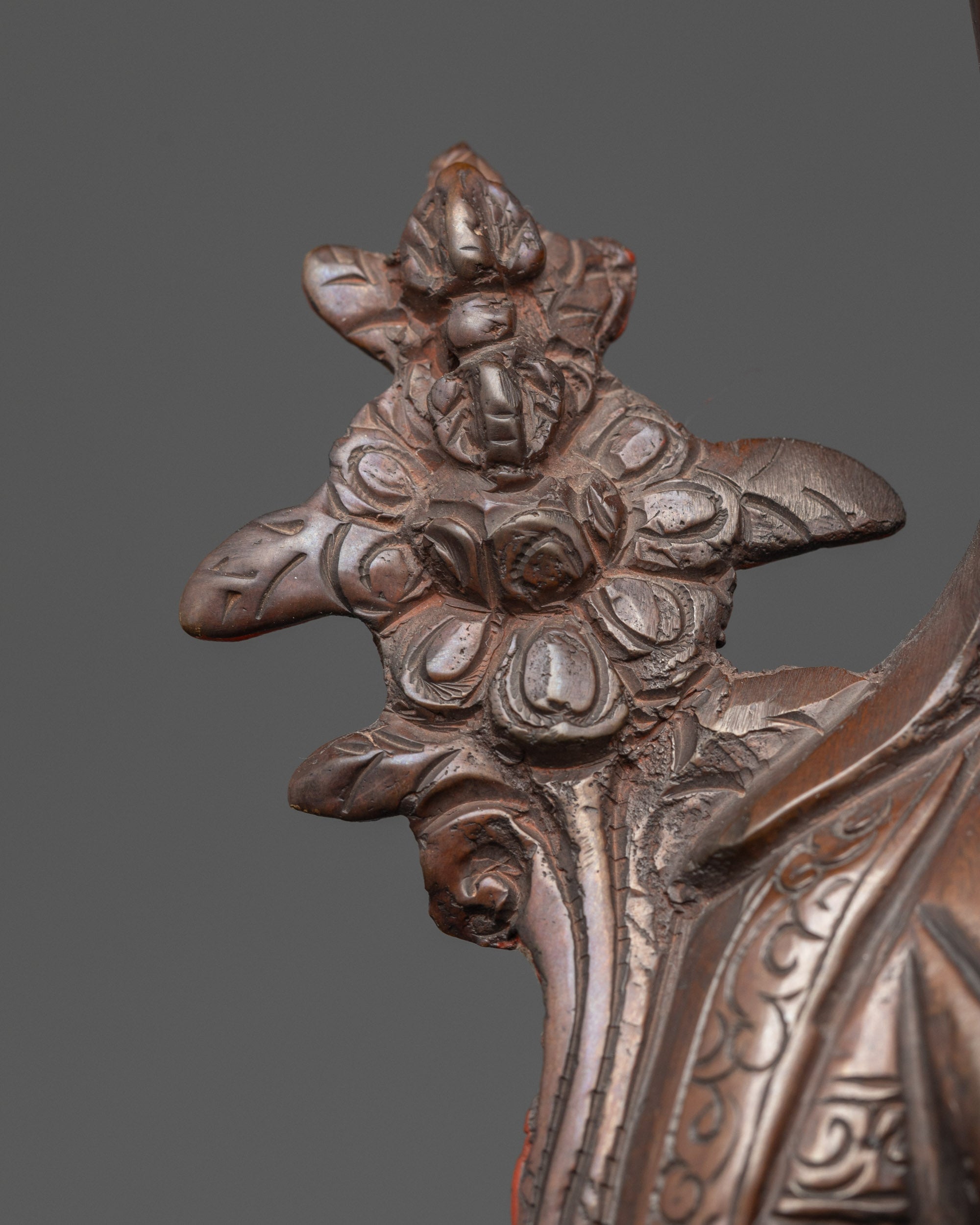 Sacred Je Tsongkhapa Statue | Oxidized Copper Buddhist Guru from Nepal