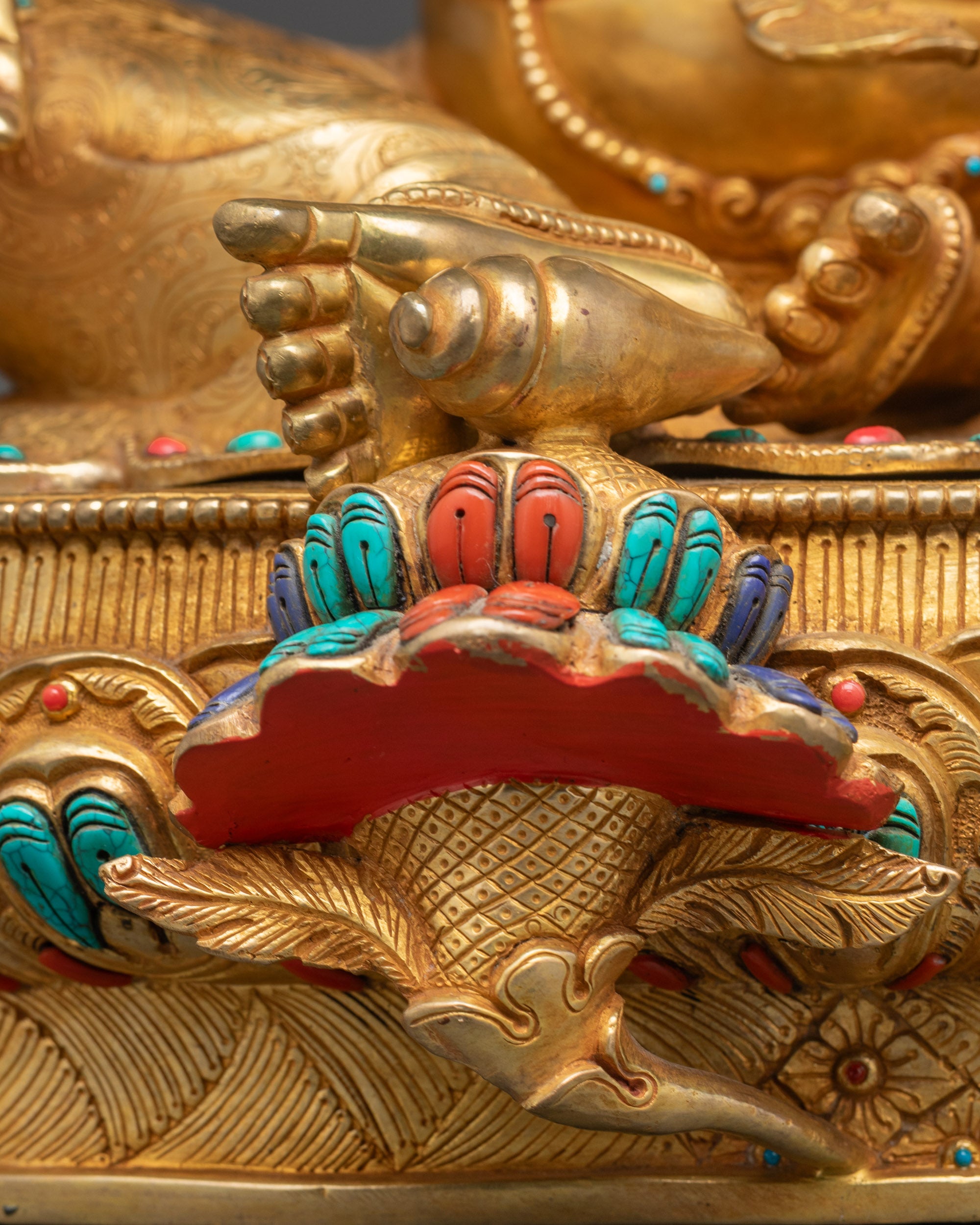 Divine Dzambhala Sculpture | Handmade Tibetan God of Wealth for Altar