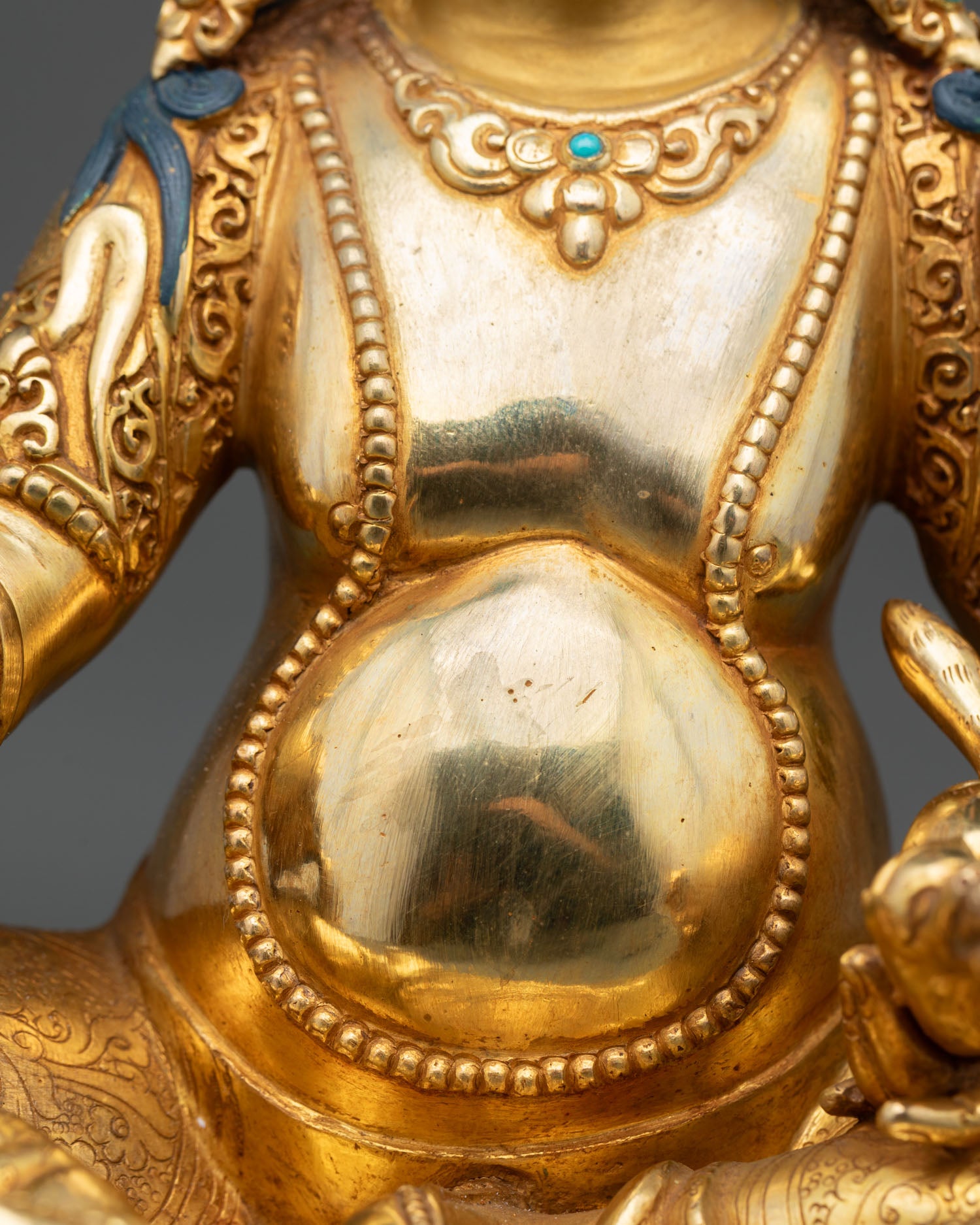 Dzambhala Statue | 24K Gold-Gilded Buddhist Sacred Art