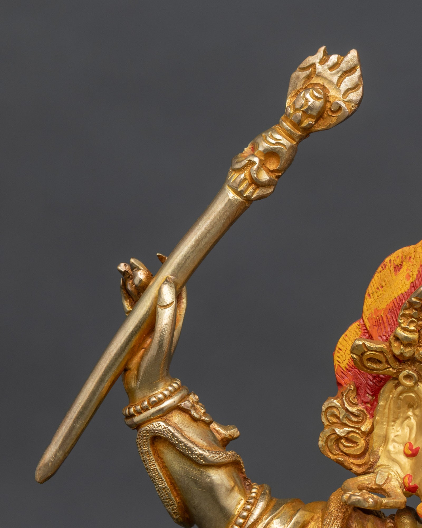 Hayagriva Statue | 24K Gold Gilded Sculpture from Nepal