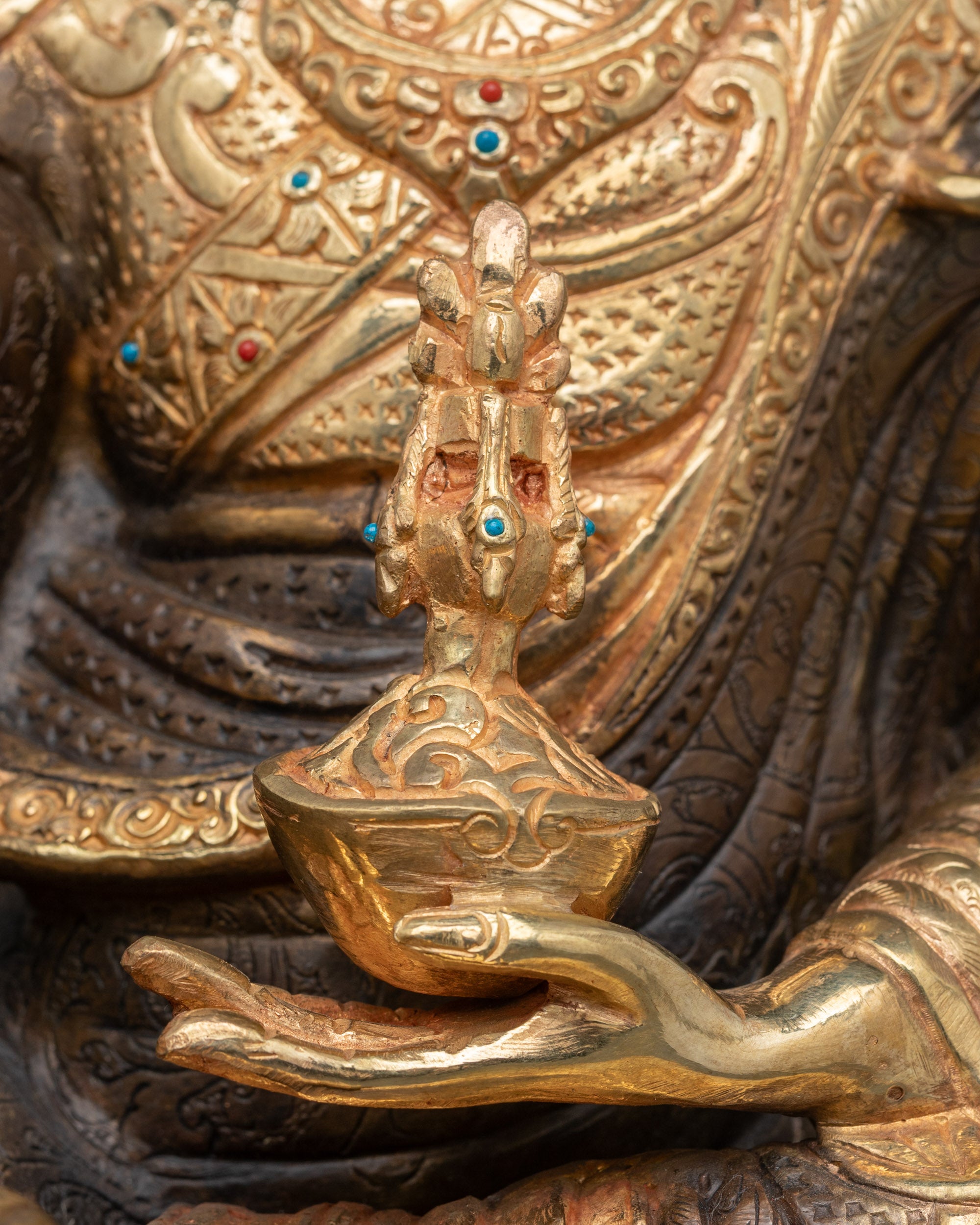 Exquisite Guru Rinpoche Statue | Traditional Nepalese Handcrafted Art