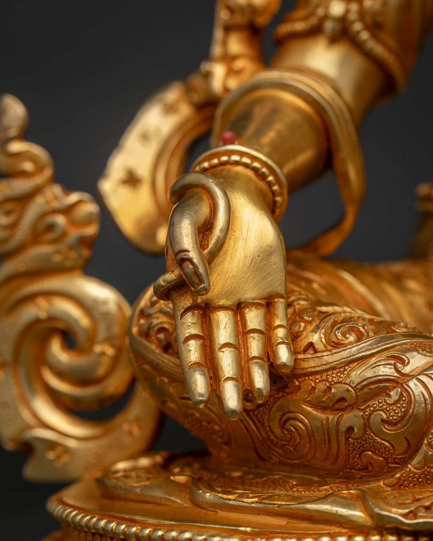 Genuine Handcrafted Green Tara Statue from Nepal | Exclusively Sourced