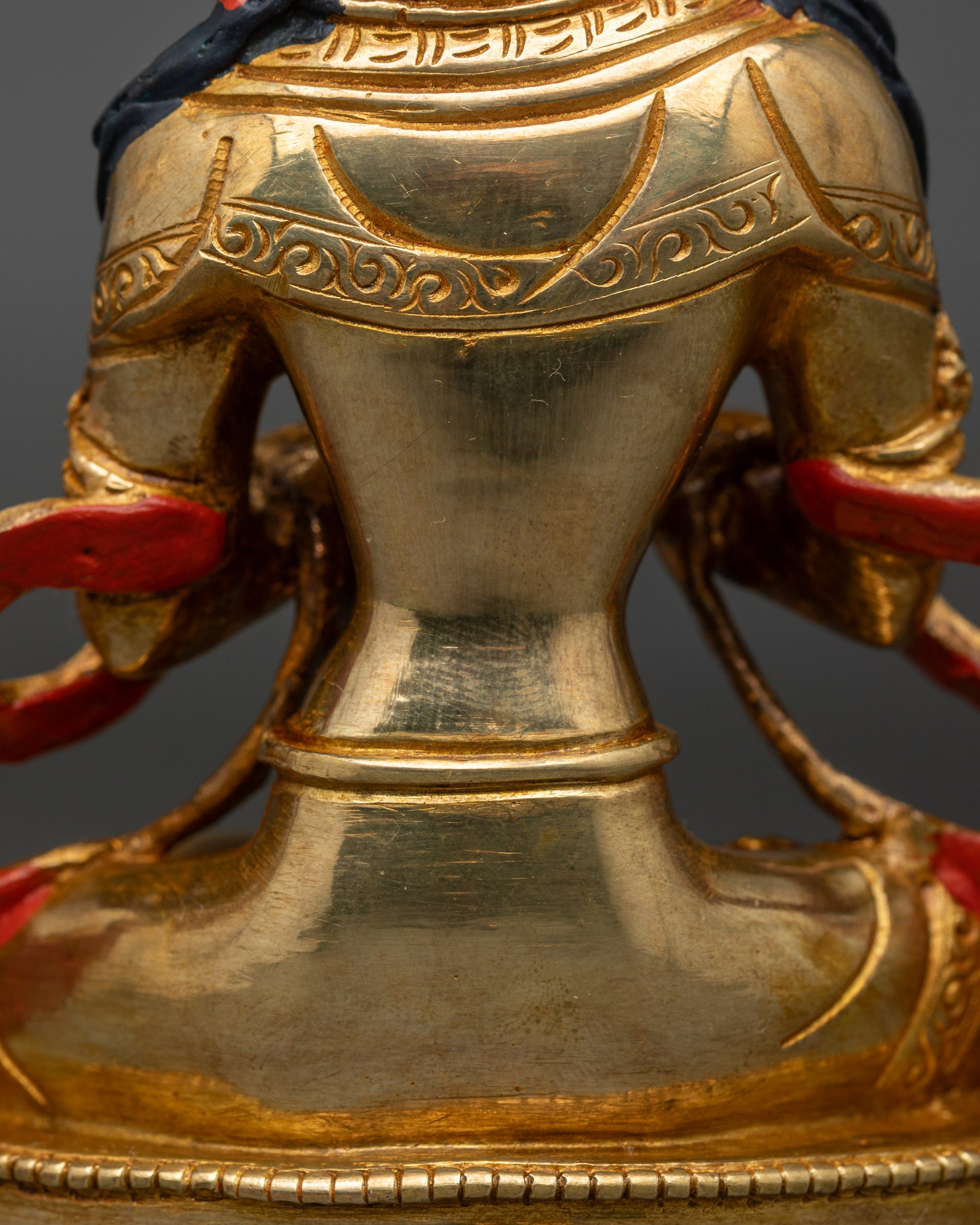 Vajradhara Sacred Deity Statue | Handcrafted Copper & Gold Finish