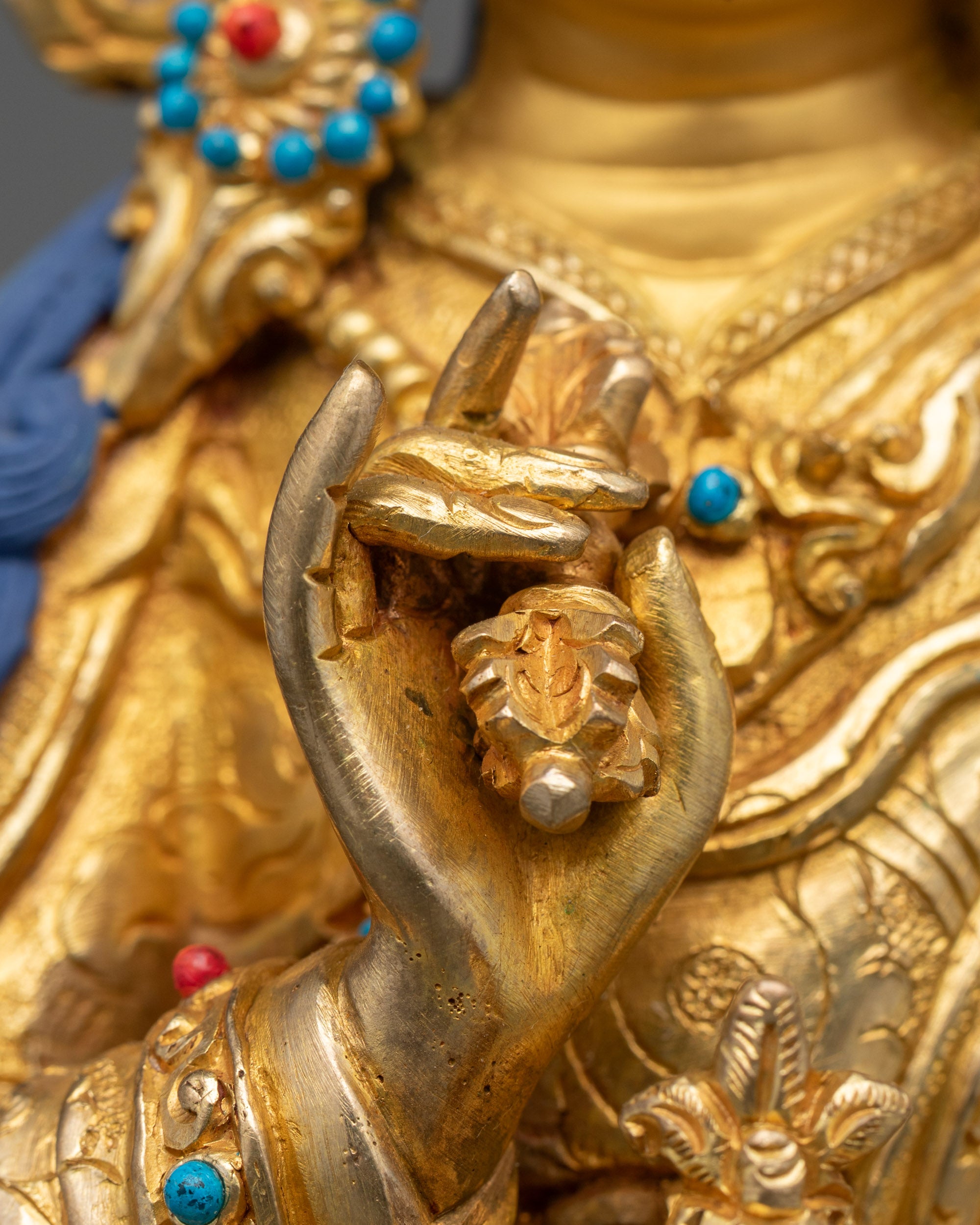 Handmade Buddhist Artwork of Guru Tsokye Dorje Sculpture