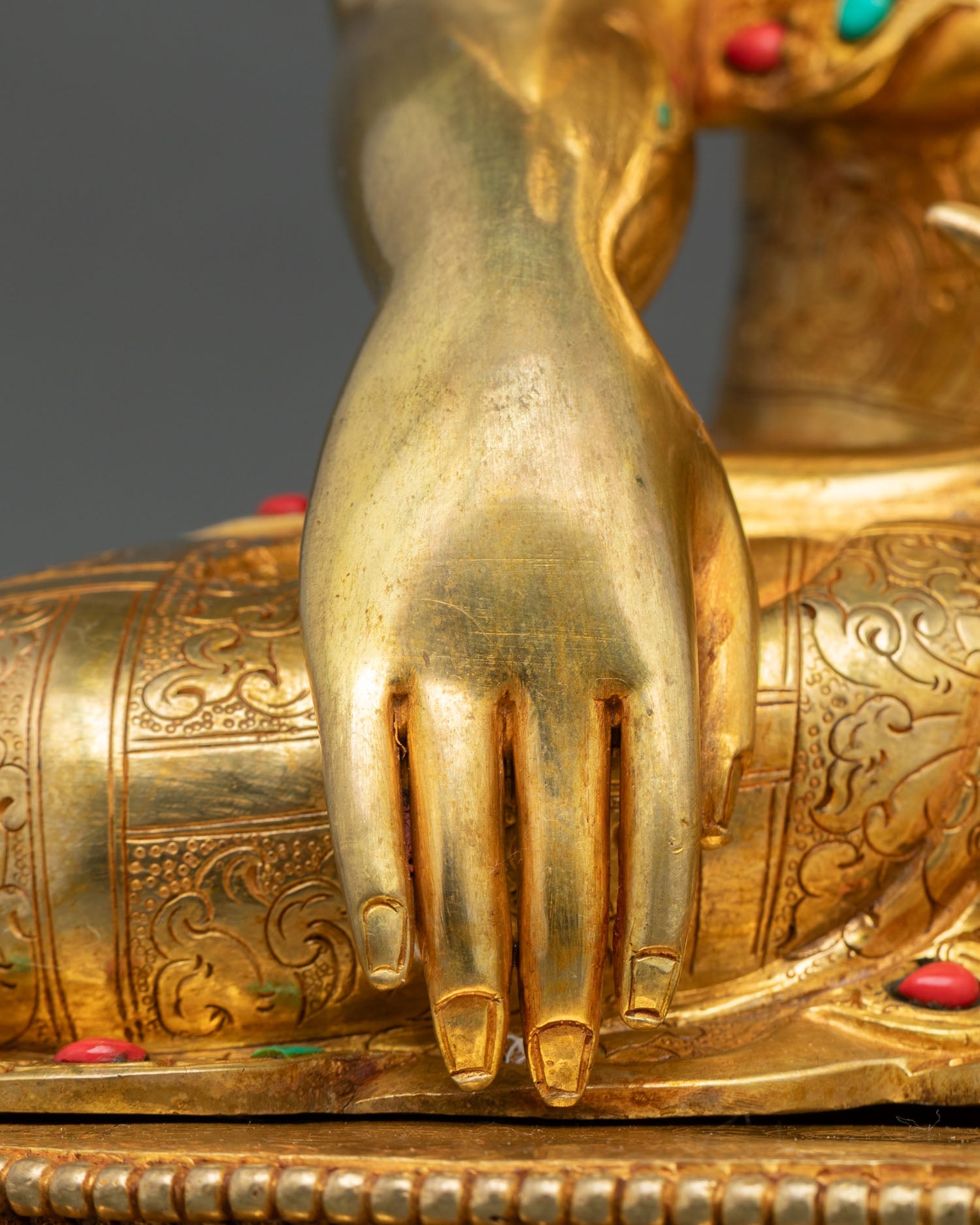 Shakyamuni Buddha Statue | 24K Gold Fire-Gilded Copper Art