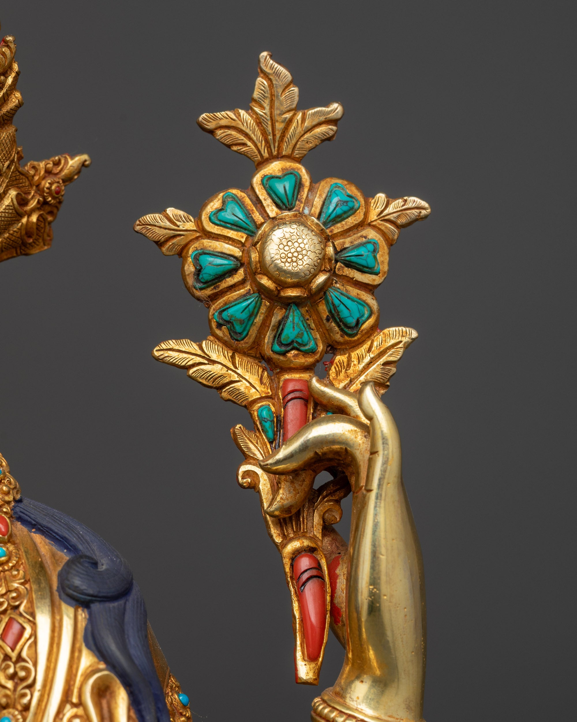 Handcrafted Chenrezig Statue | Gold-Gilded Avalokiteshvara from Nepal