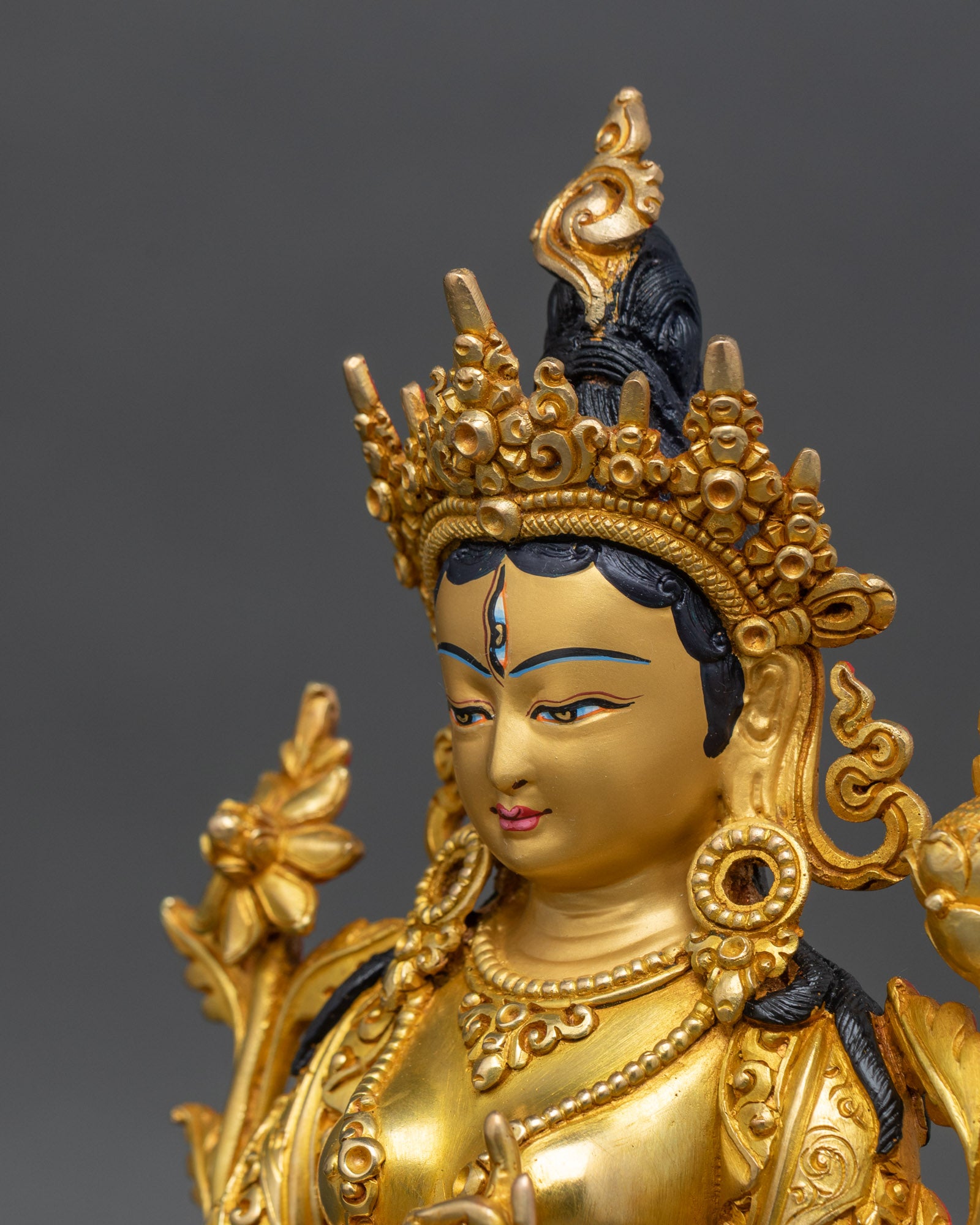 Nepalese Goddess White Tara Statue for Spiritual Blessings