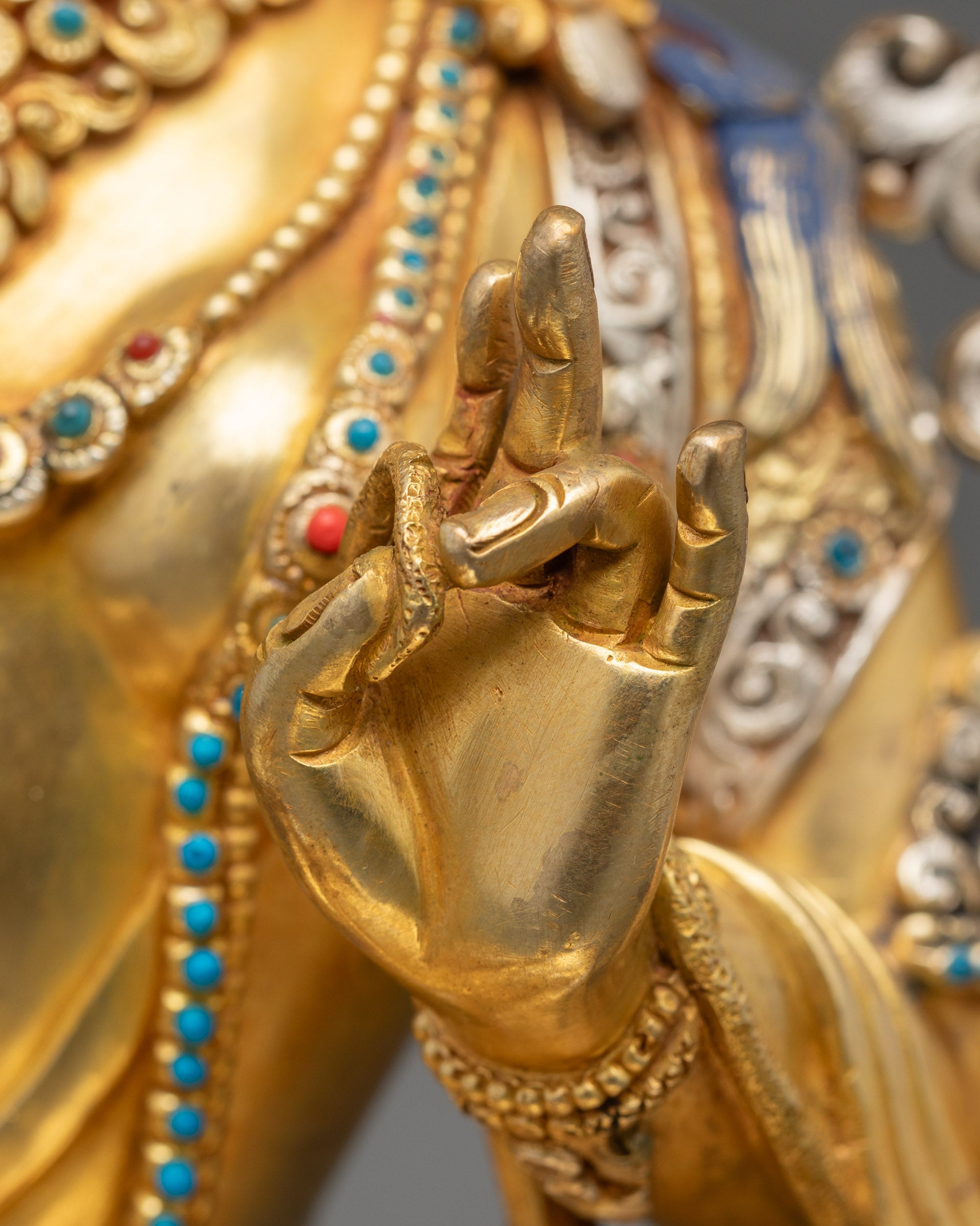 Green Tara Sculpture | Nepalese Gold Fire-Gilded Buddhist Statue
