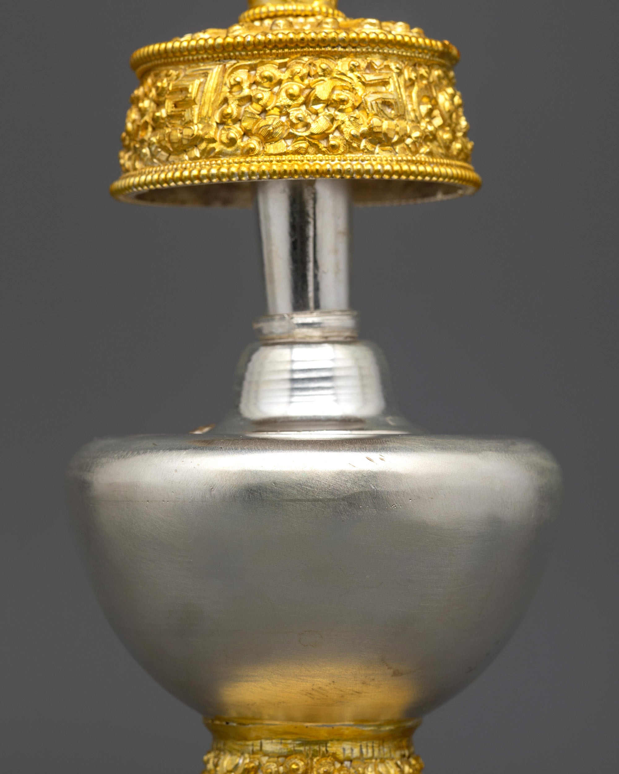 Authentic Himalayan Bhumba | Gold-Plated Copper Ritual Vessel