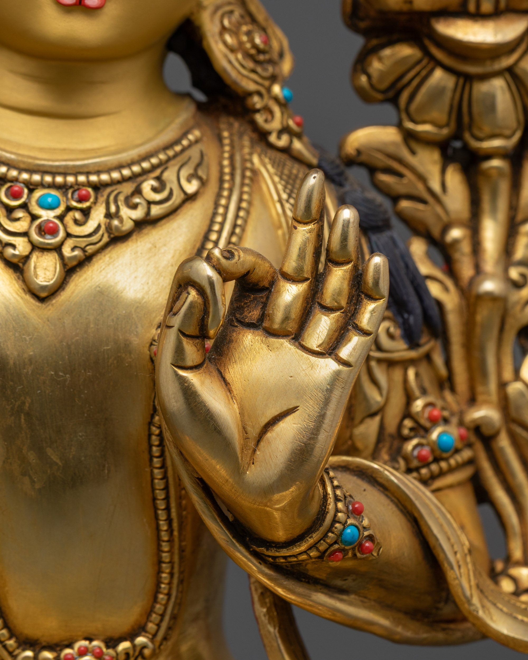 Exquisite Manjushri Statue | Traditional Wisdom Deity Sculpture