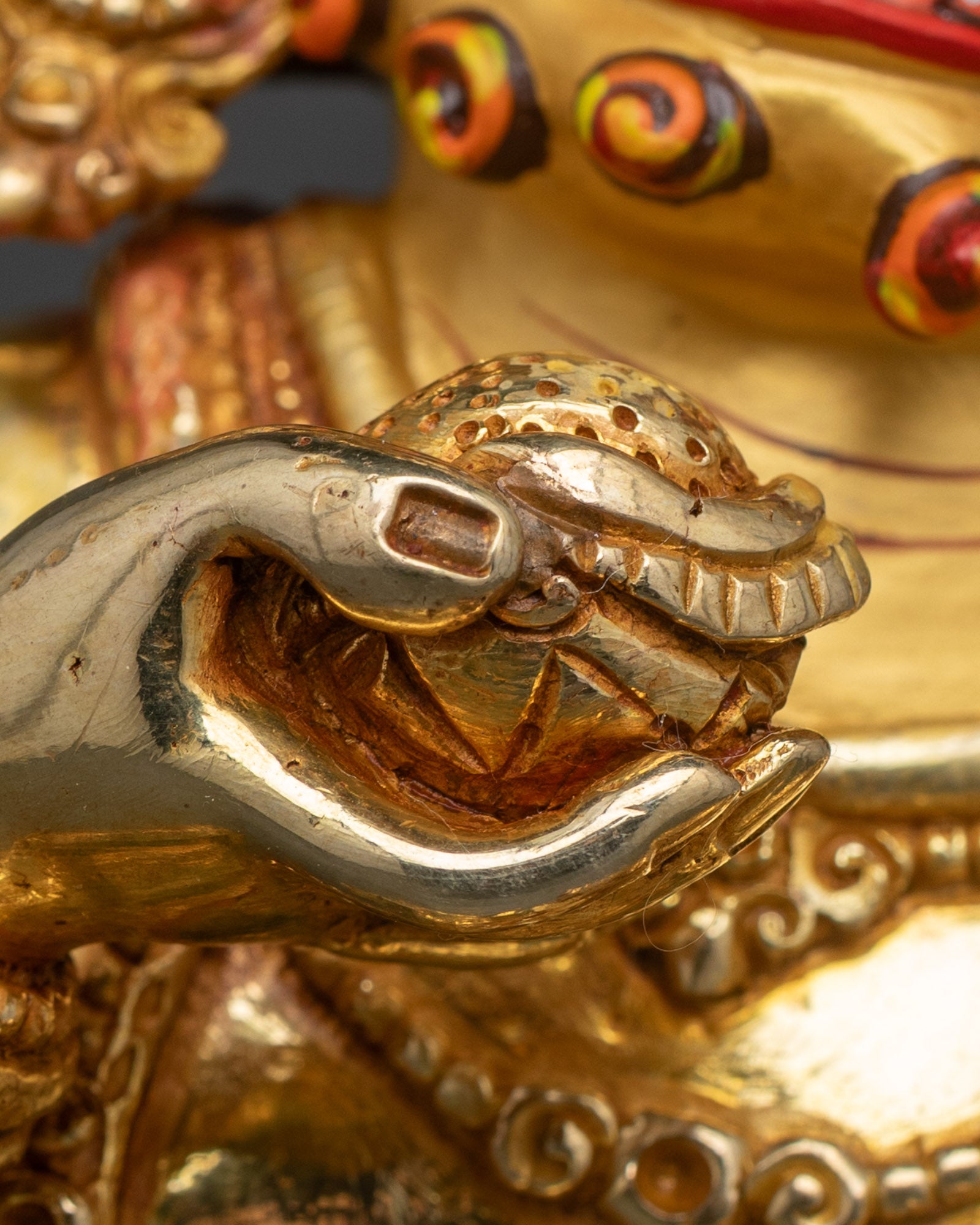 Authentic Black Dzambhala Statue for Blessing & Good Fortune