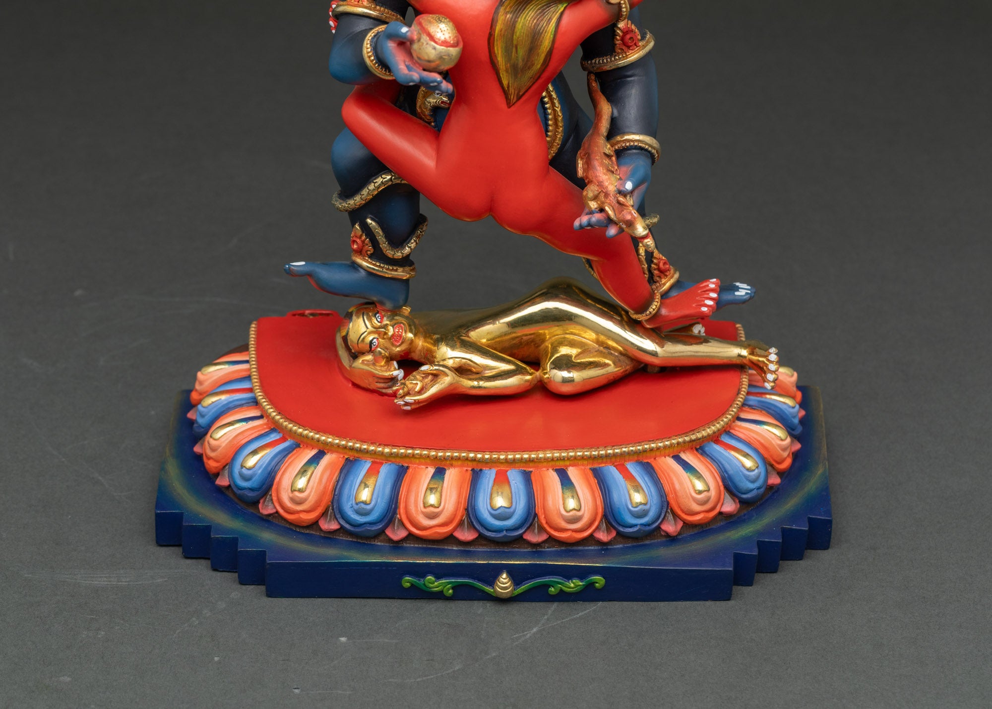 Colorful Black Dzambhala Statue | Protector of Wealth & Prosperity