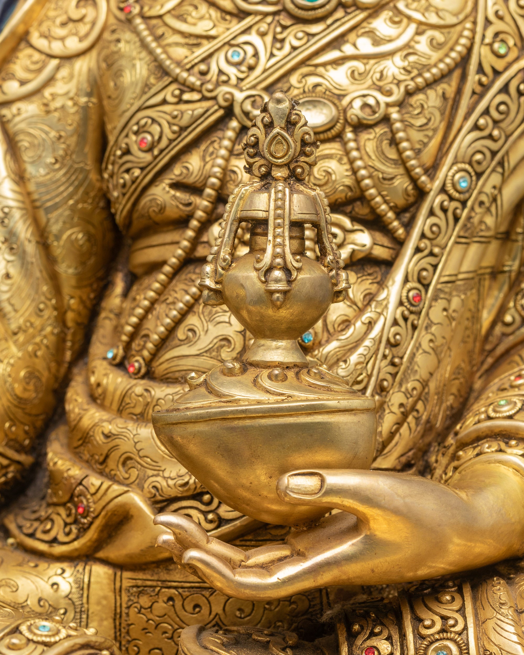 Guru Rinpoche Statue from Nepal | Lost-Wax Casted Buddhist Artwork