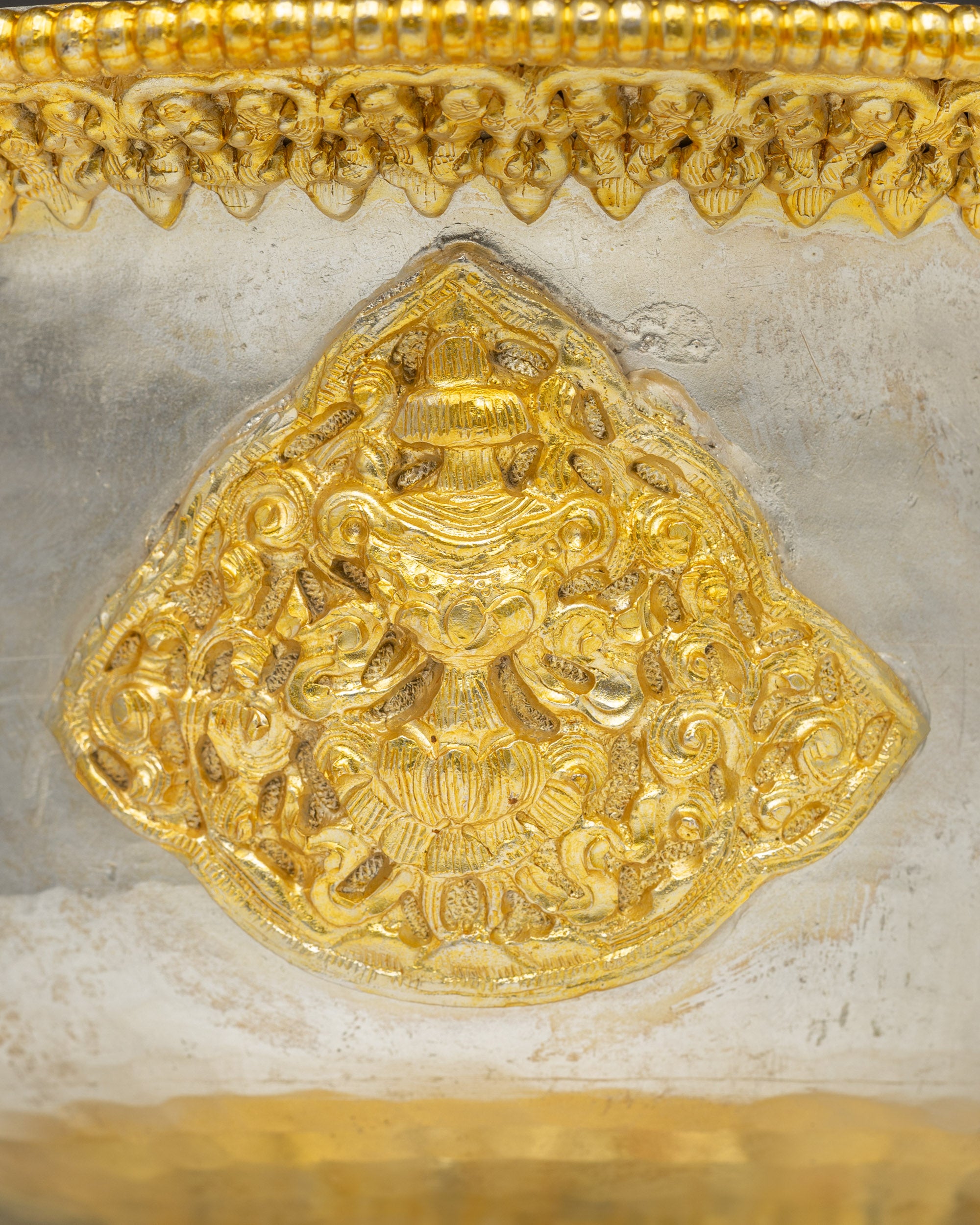 Gold and Silver-Plated Water Offering Set of Seven Bowl