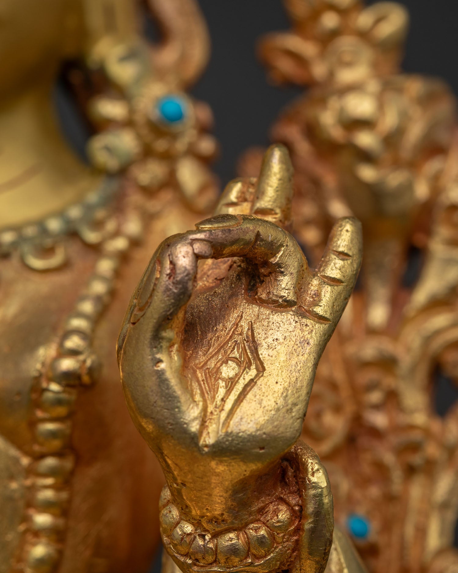 Green Tara Statue | Sacred Female Buddha Sculpture from Nepal