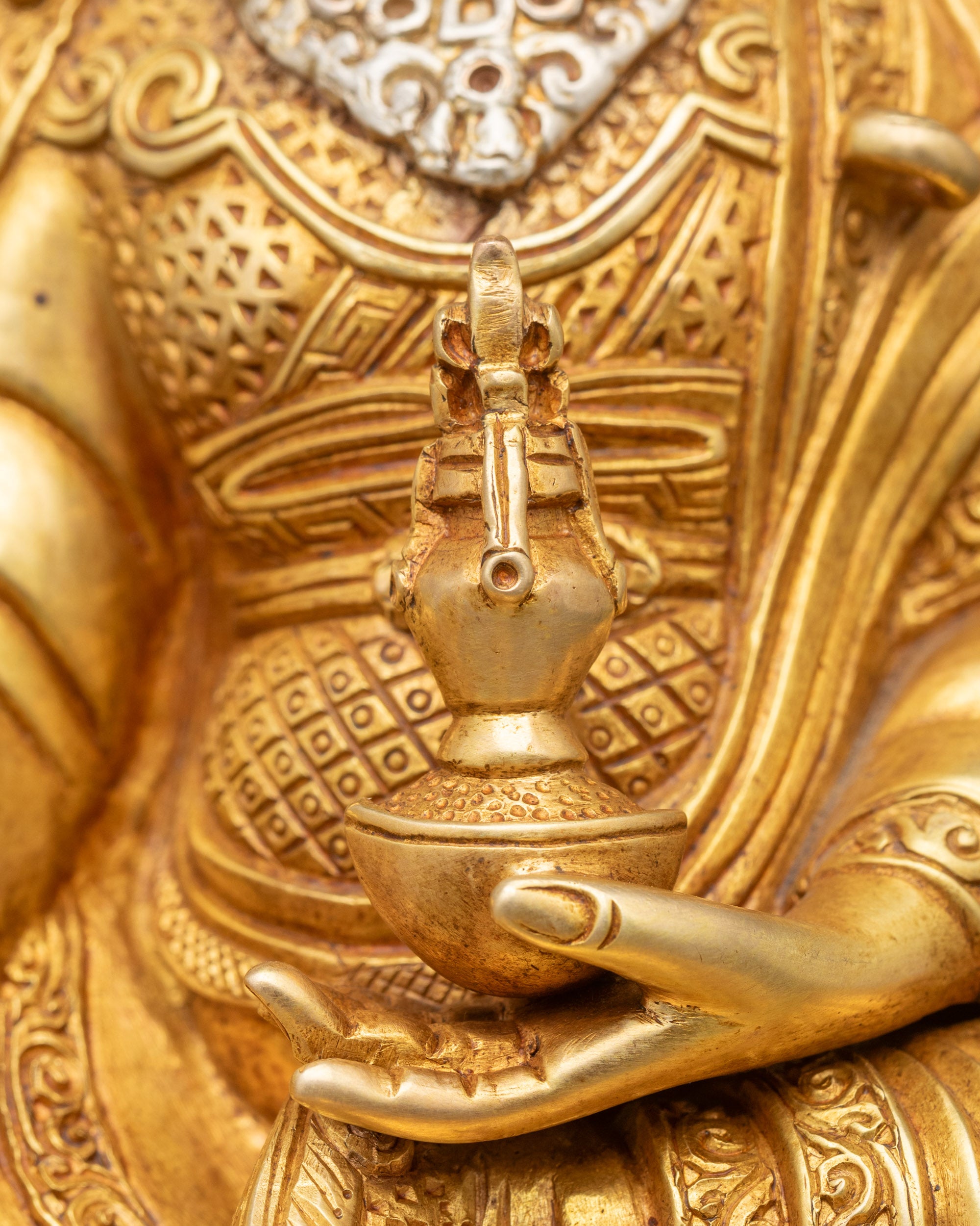 Divine Guru Rinpoche Statue | Hand-Carved Nepalese Artwork