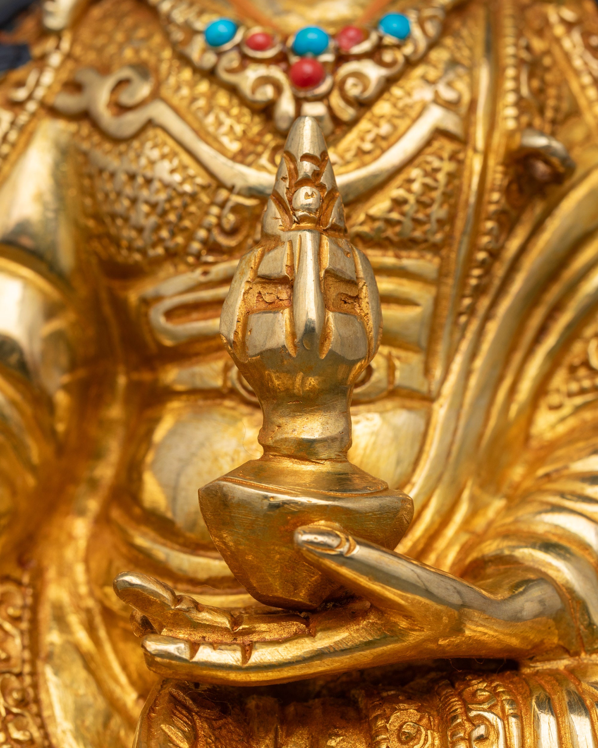 Divine Guru Rinpoche Statue for Meditation and Spiritual Practice