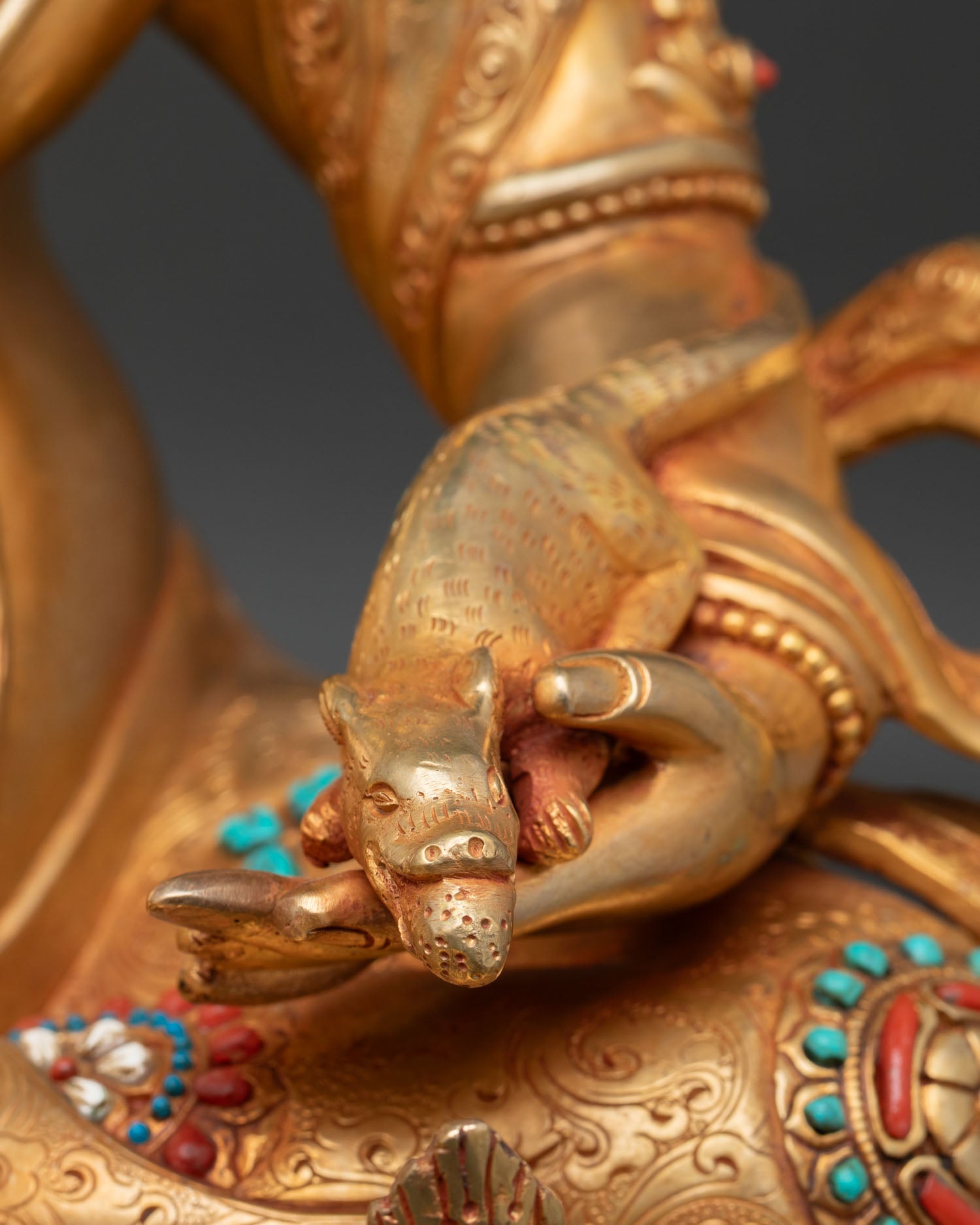 Handmade Dzambhala Statue - Symbol of Prosperity & Abundance