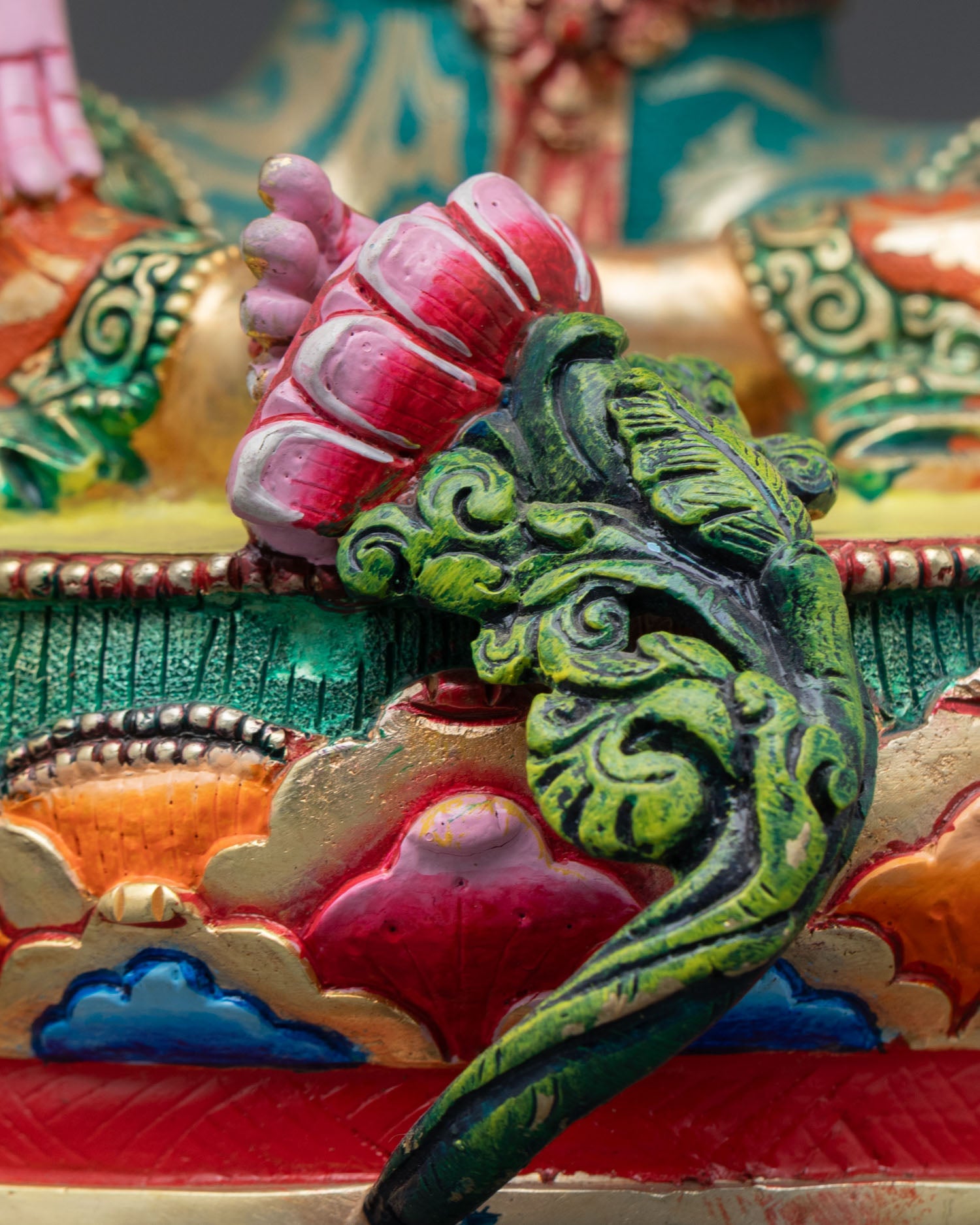 Multi-Colored Green Tara Statue | Goddess of Swift Compassion