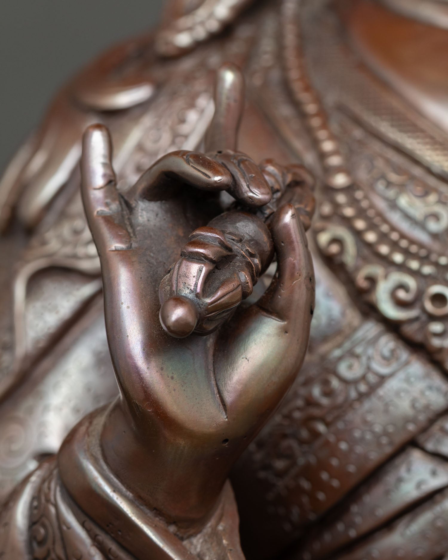 Oxidized Copper Tsokye Dorje Statue | Buddhist Tantric Deity