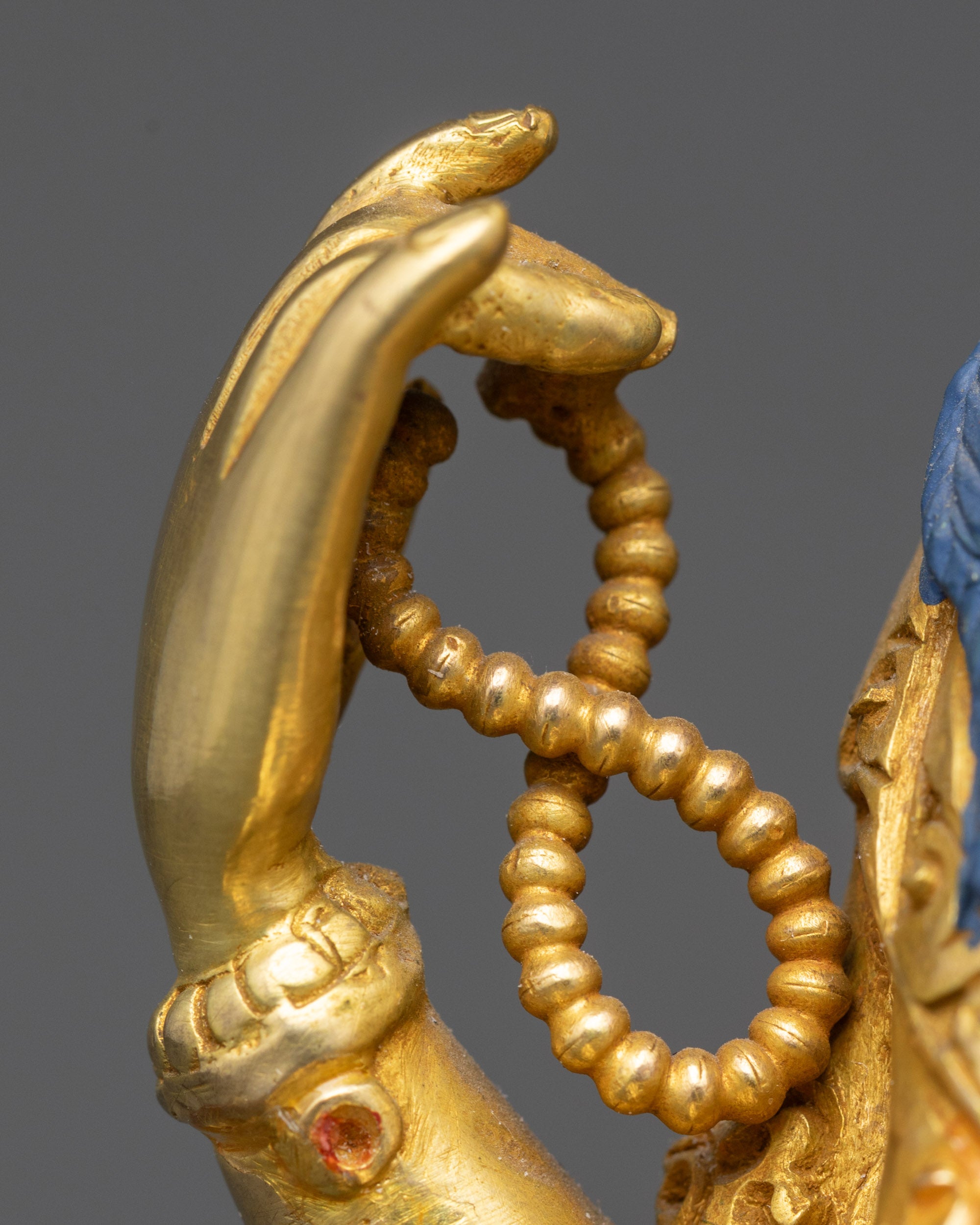 24K Gold Gilded Chenrezig Statue from Nepal | Compassionate Deity