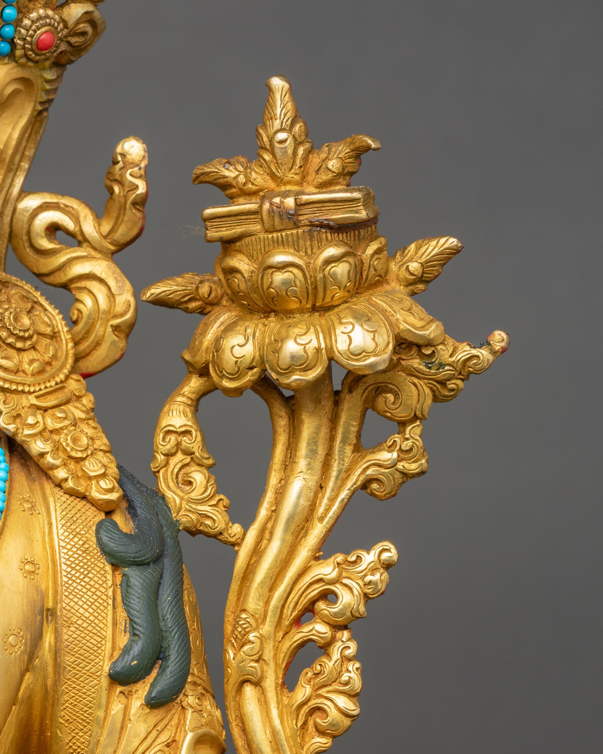 Bodhisattva Manjushri Statue | Authentic Nepalese Spiritual Sculpture