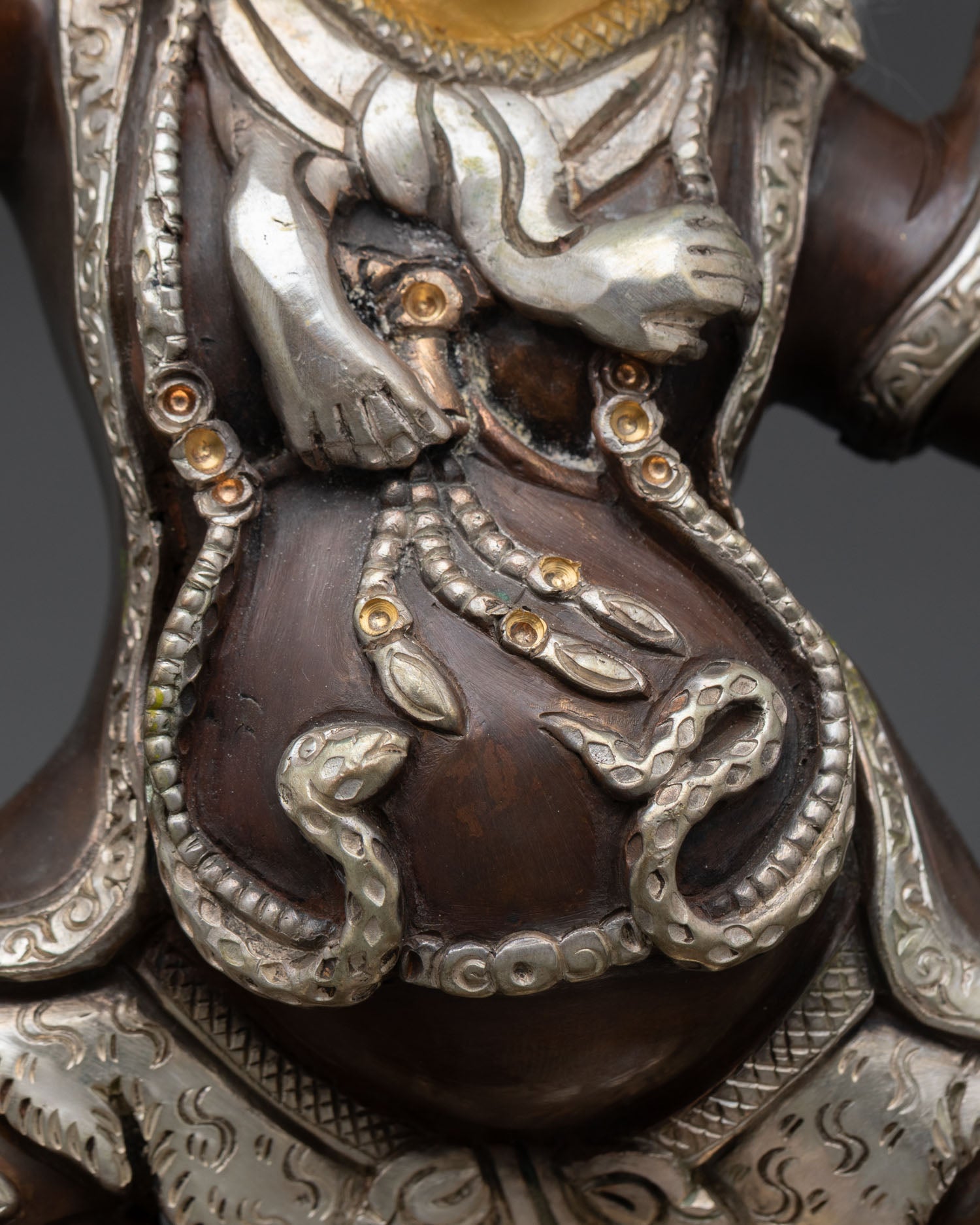 Handmade Trakpo Sumtril Statue | Tibetan Spiritual Artwork