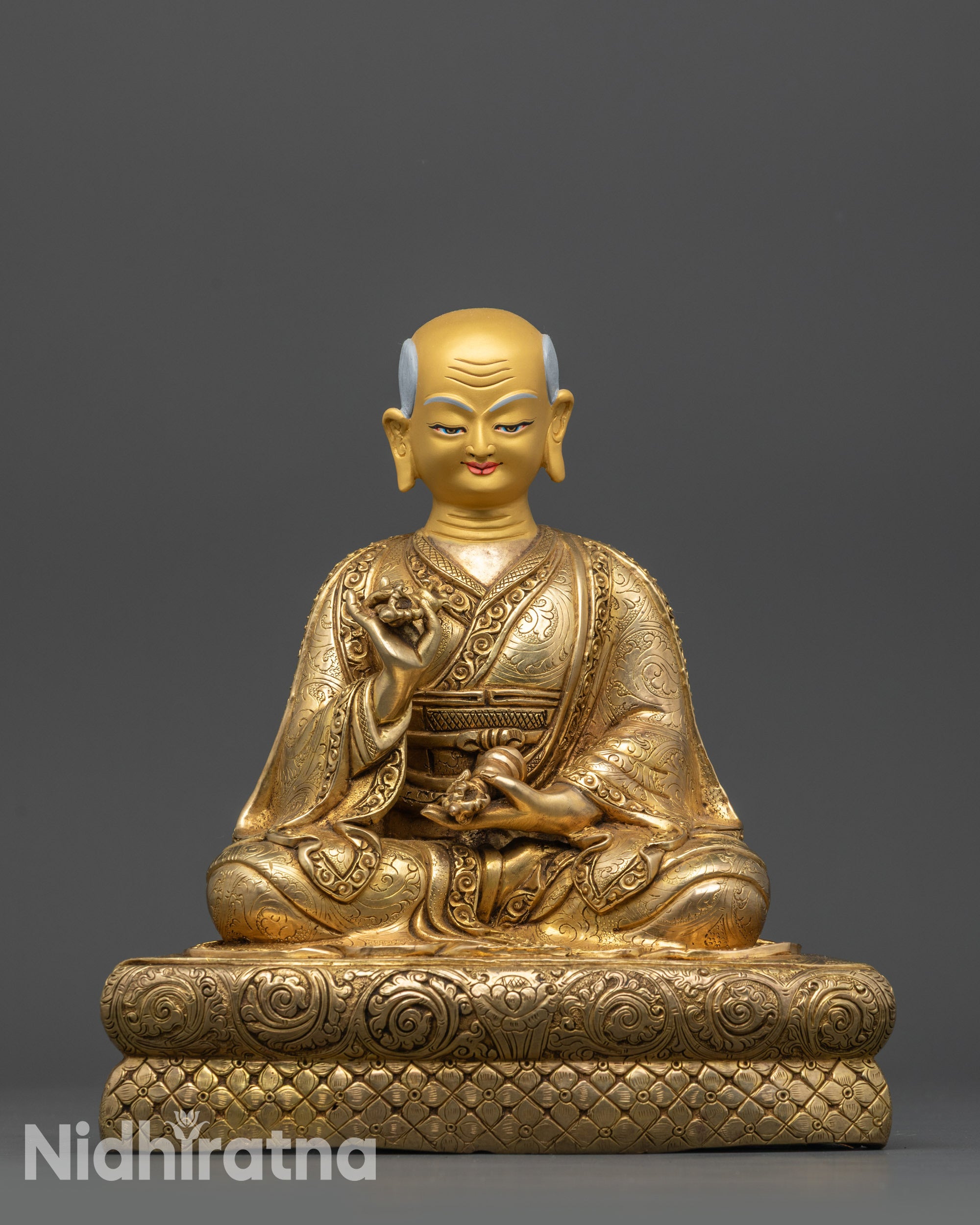 Five Shakya Masters Statue Set | Handcrafted Buddhist Deities from Nepal