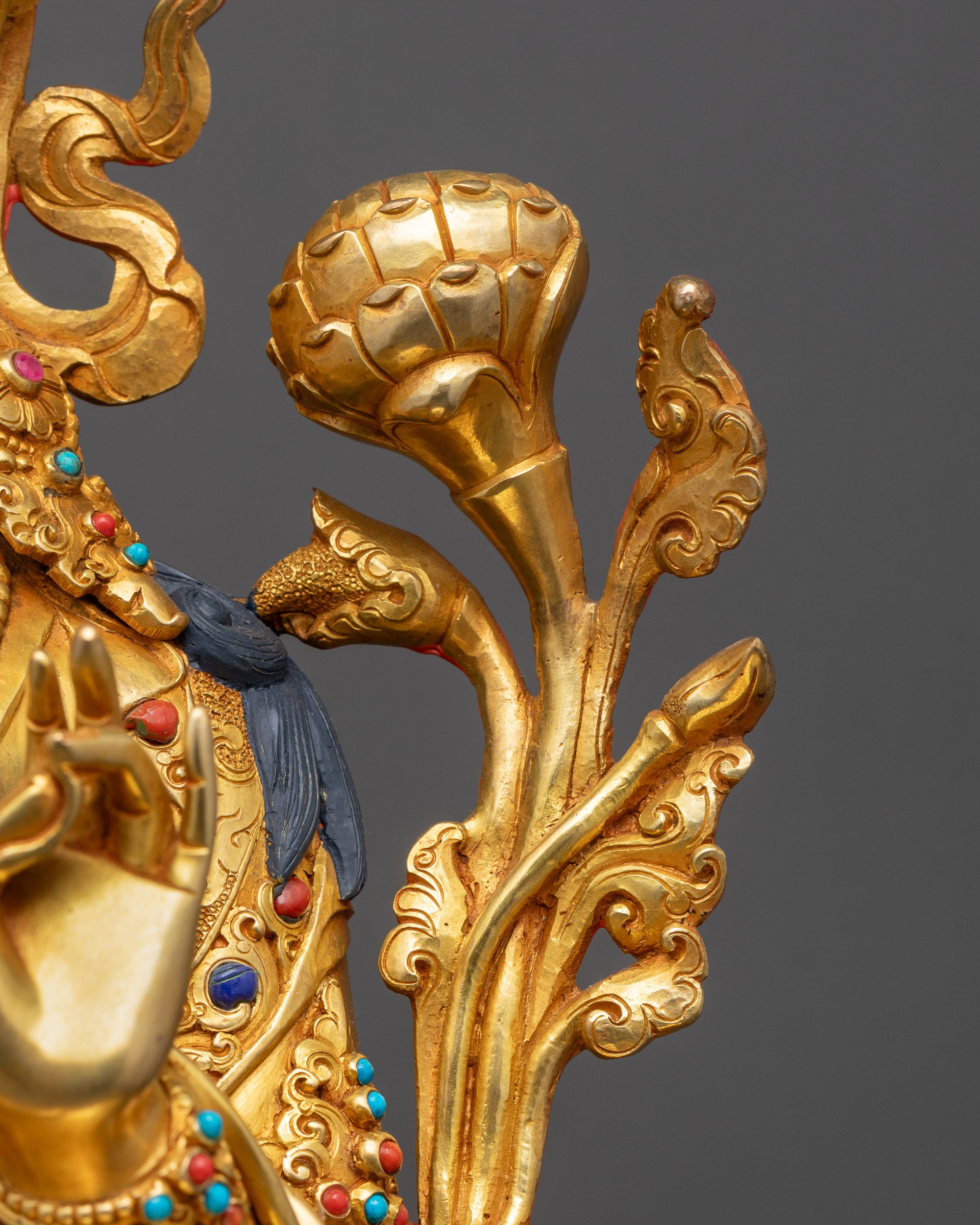 Handmade Green Tara Statue | Exquisite Handcrafted Tibetan Tara Sculpture