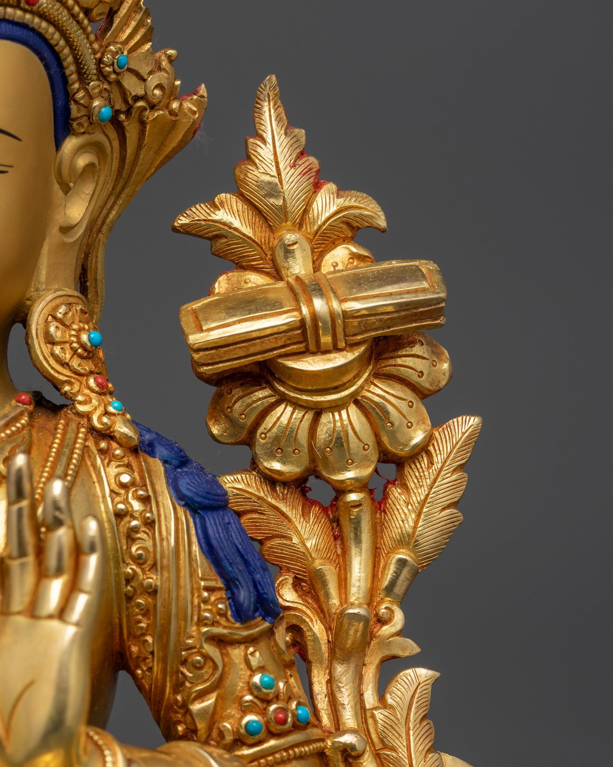 Manjushri Statue for Meditation | Wisdom & Compassion Tibetan Artwork