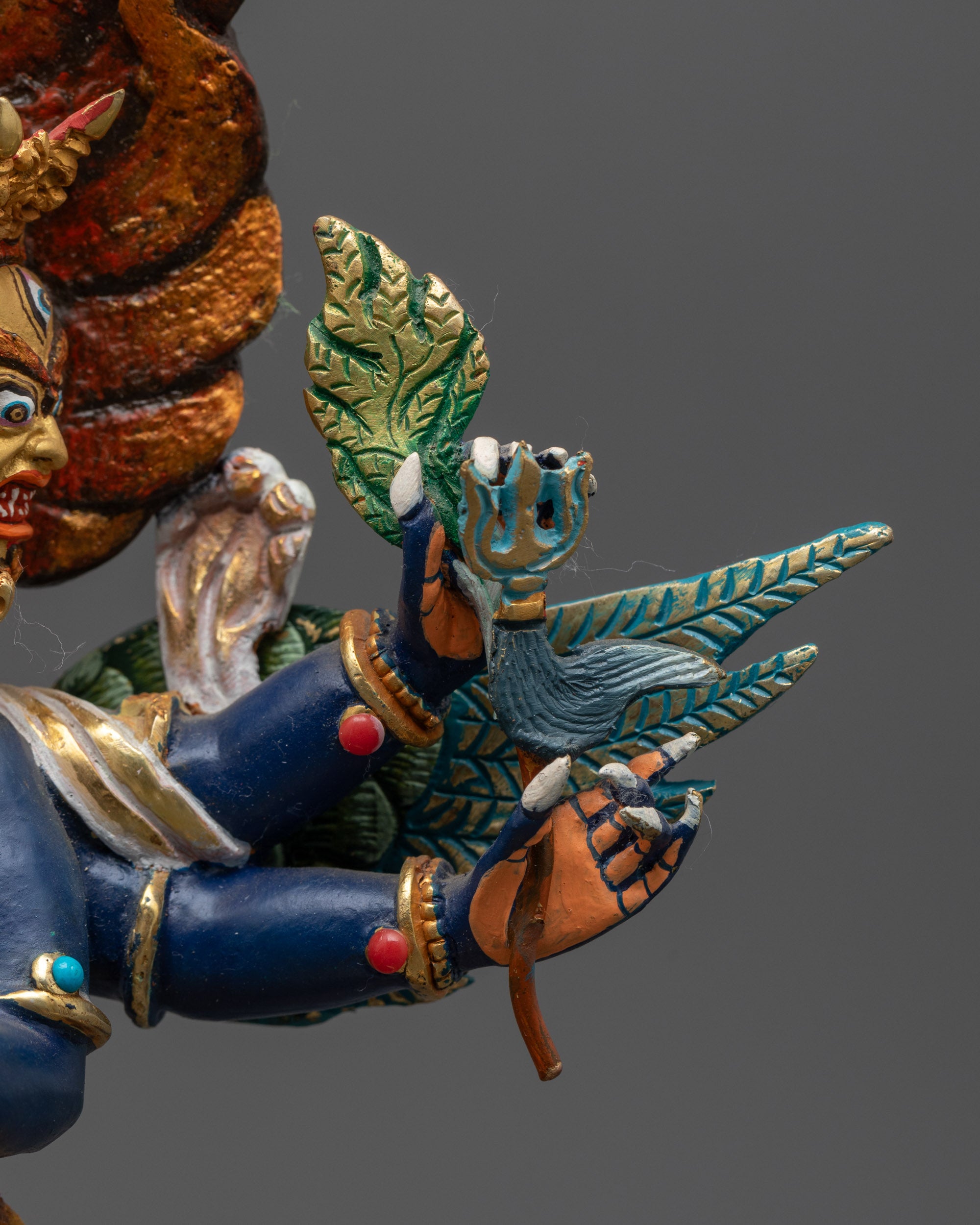 Hand-Carved Buddhist Vajrakilaya Statue | Tibetan Dorje Phurba