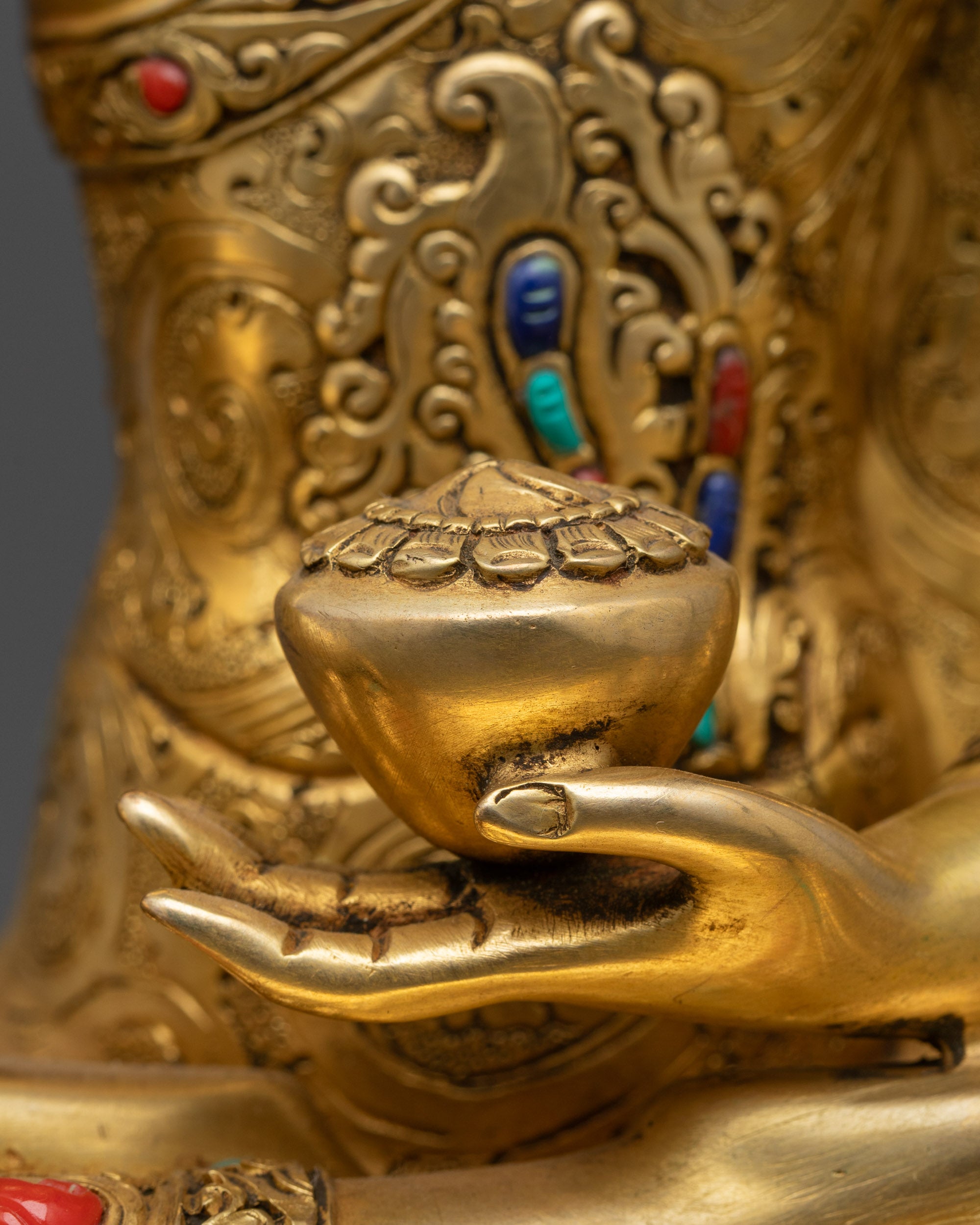 Tibetan Shakyamuni Buddha Statue | Traditional Himalayan Art from Nepal